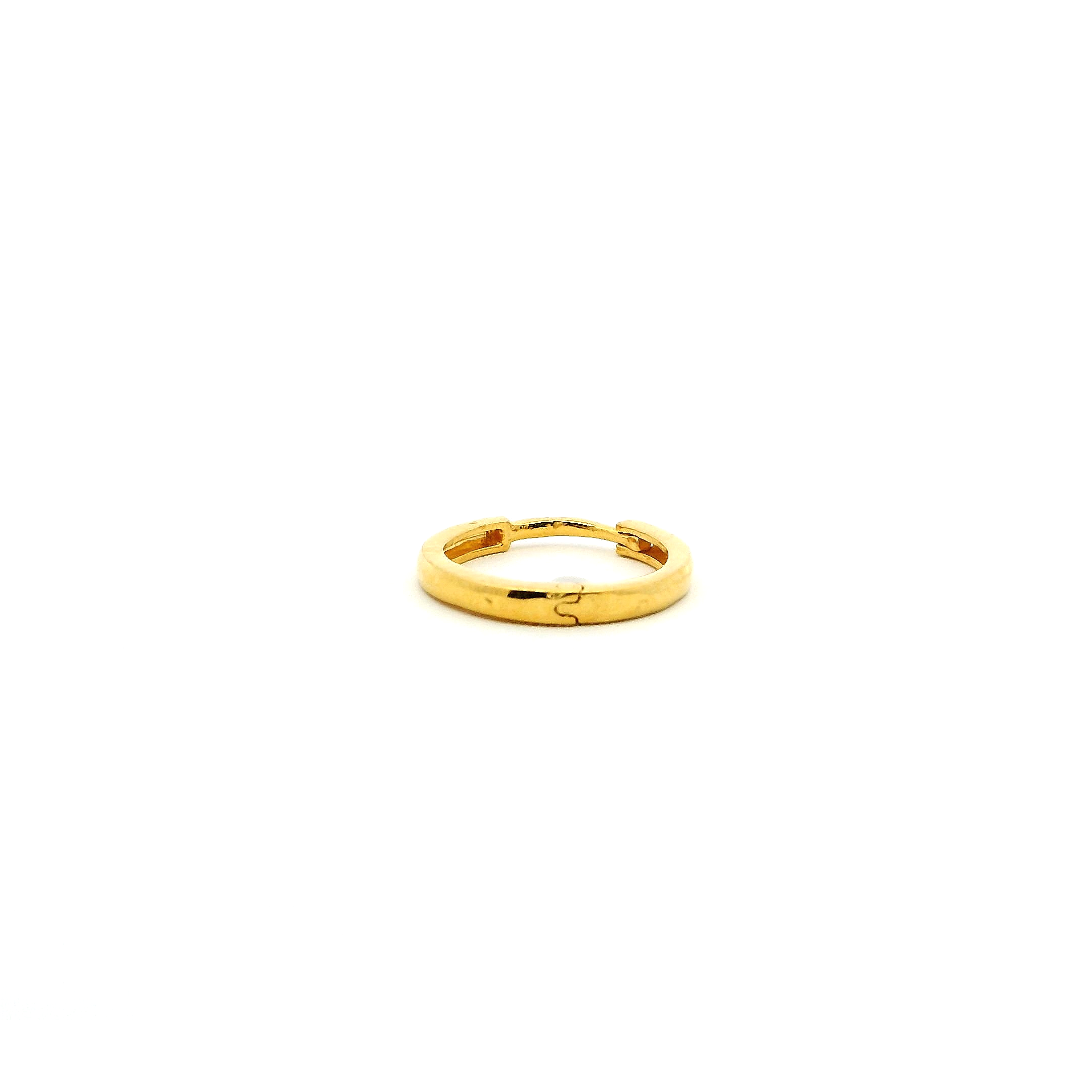 Elegant 18ct Yellow Gold Plain Finish Nose Ring – Perfect for Everyday Wear