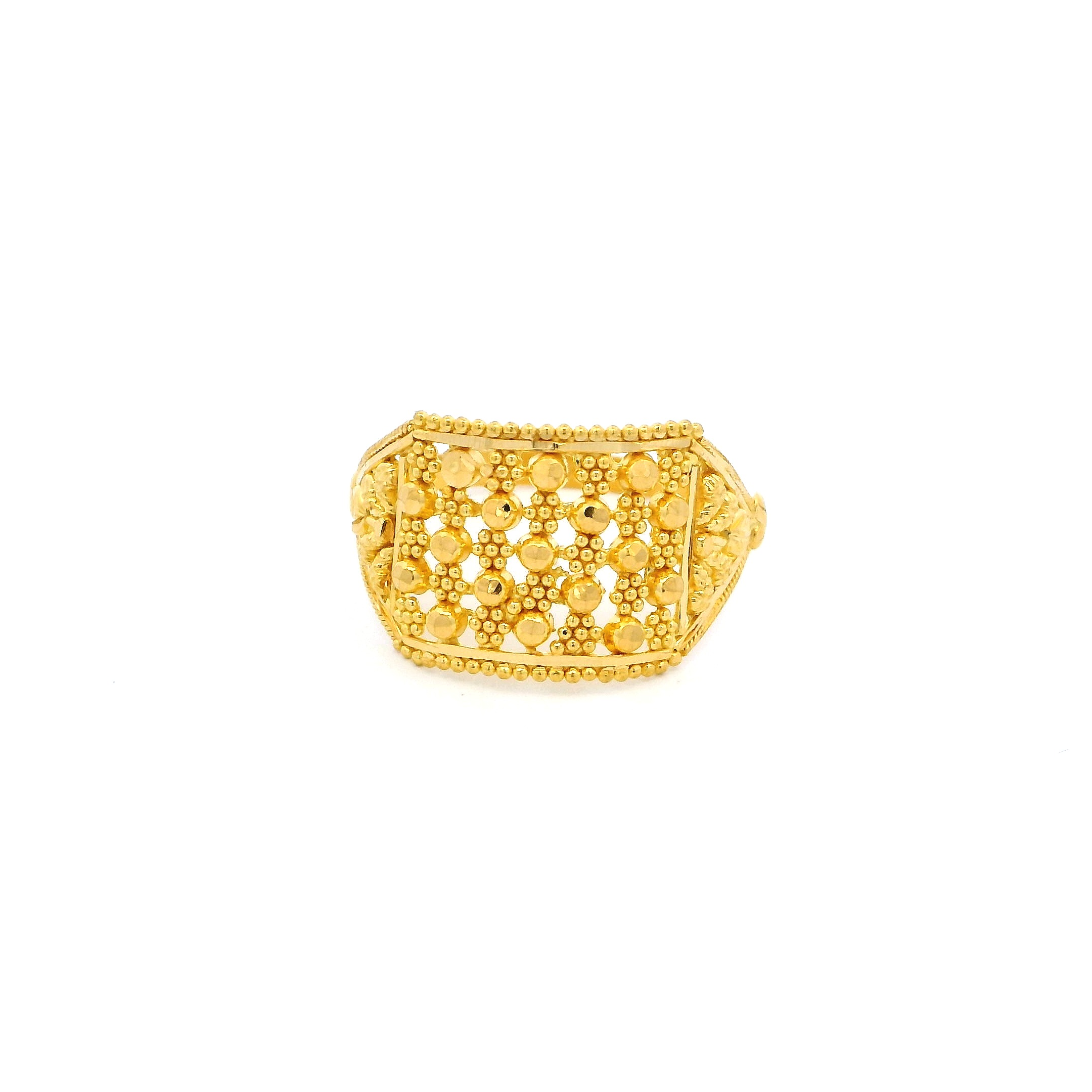 22ct Yellow Gold Women's Filigree Work Dress Ring – Elegant and Sophisticated | Size N