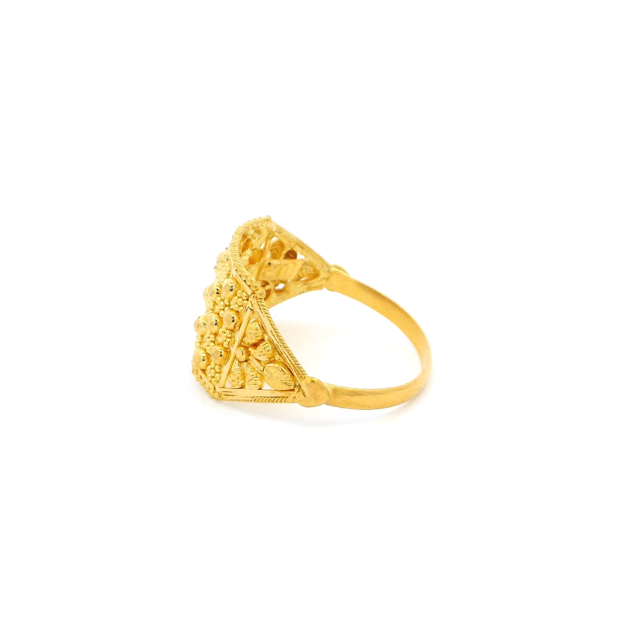 22ct Yellow Gold Women's Filigree Work Dress Ring – Elegant and Sophisticated | Size N