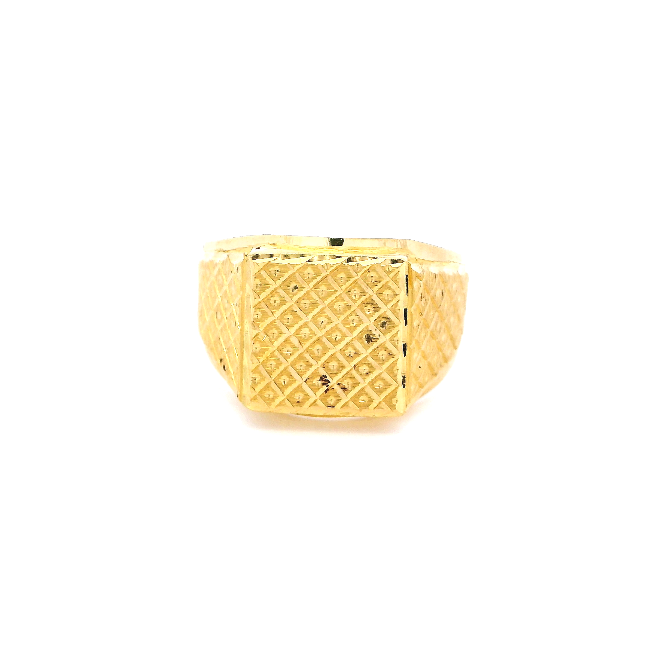 22ct Yellow Gold Men's Dress Ring | Elegant & Stylish Gold Ring for Men | Size S1/2