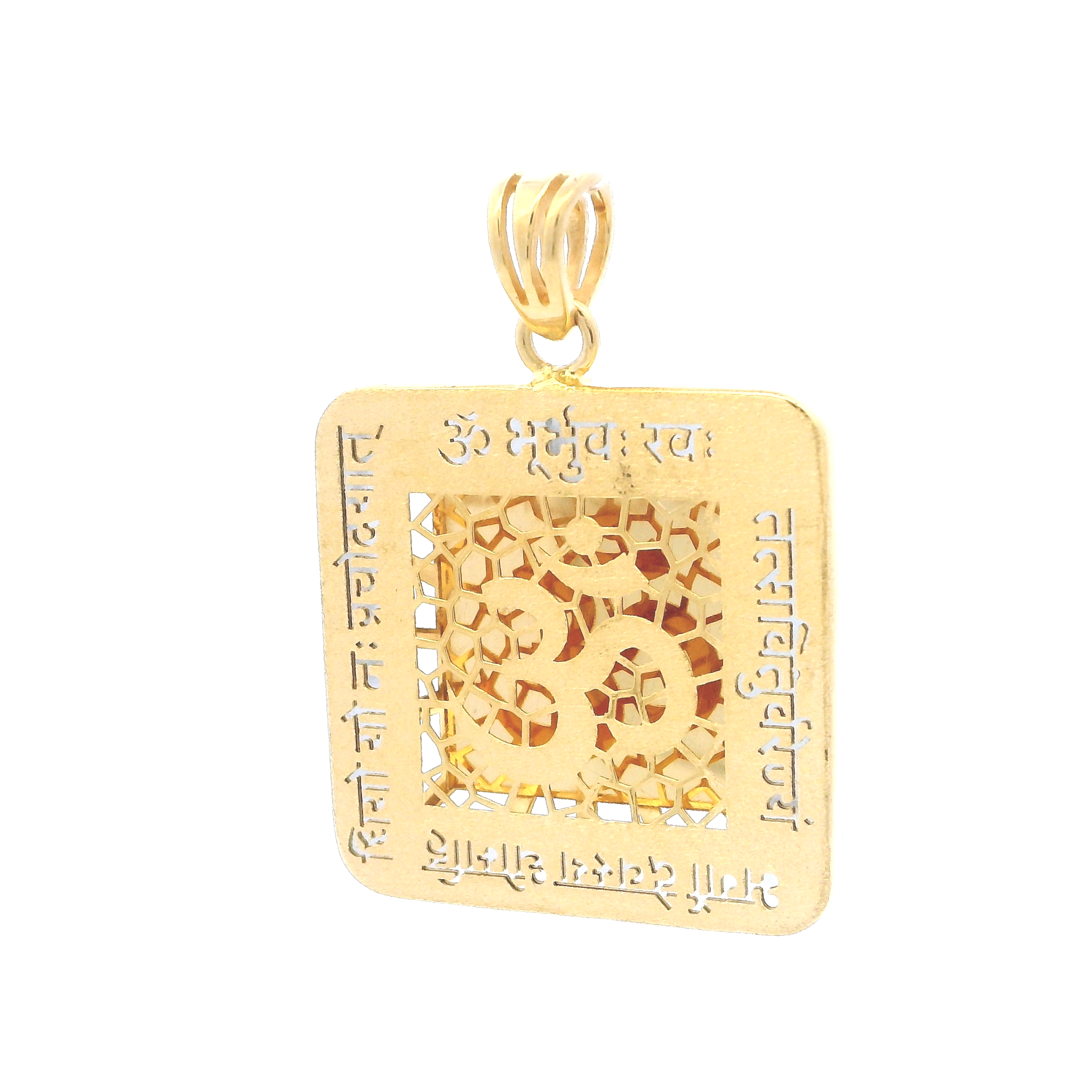 22ct Yellow Gold OM Pendant | Spiritual & Timeless Design