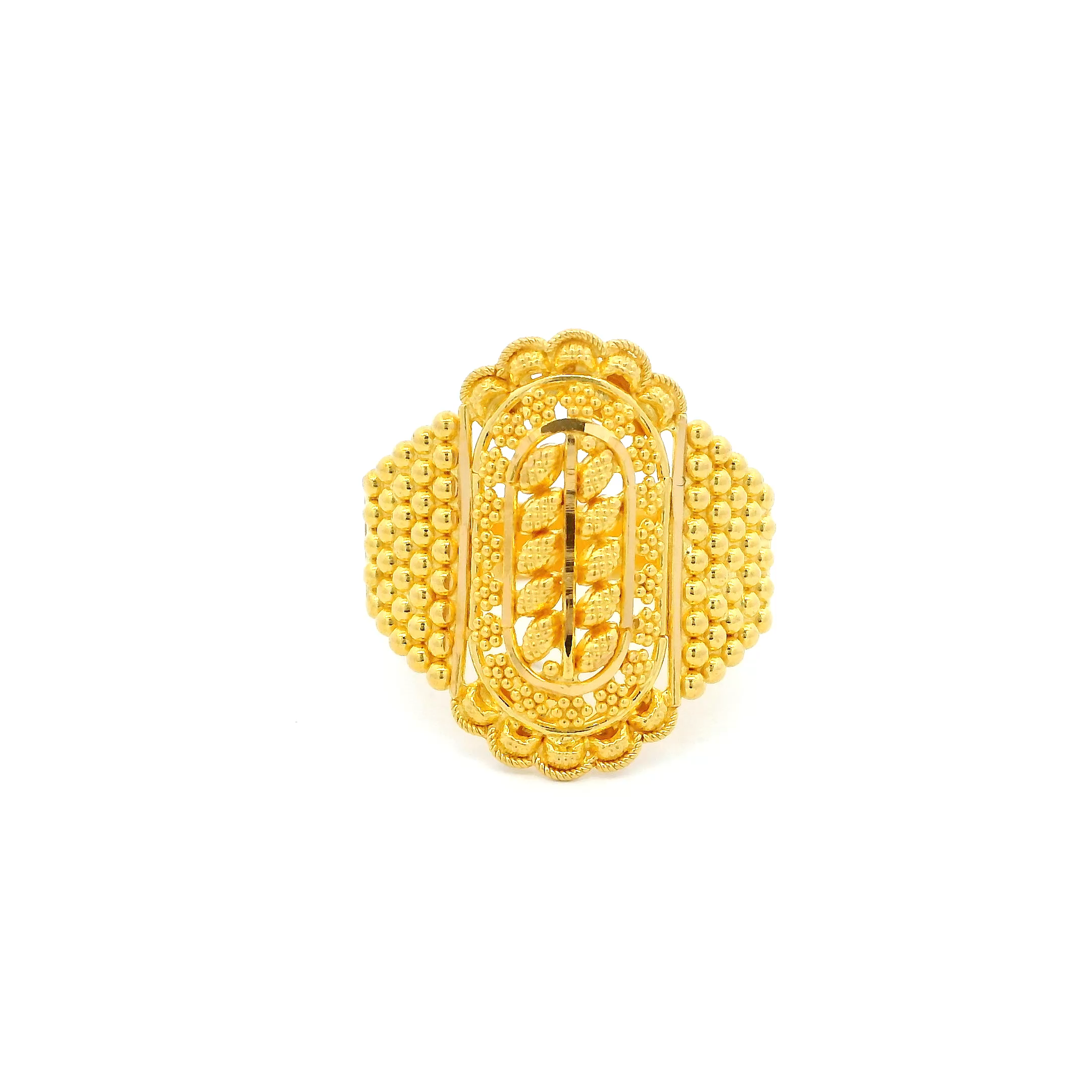 22ct Yellow Gold Ladies Ring with Filigree Design – Elegant and Timeless | Size O 1/2