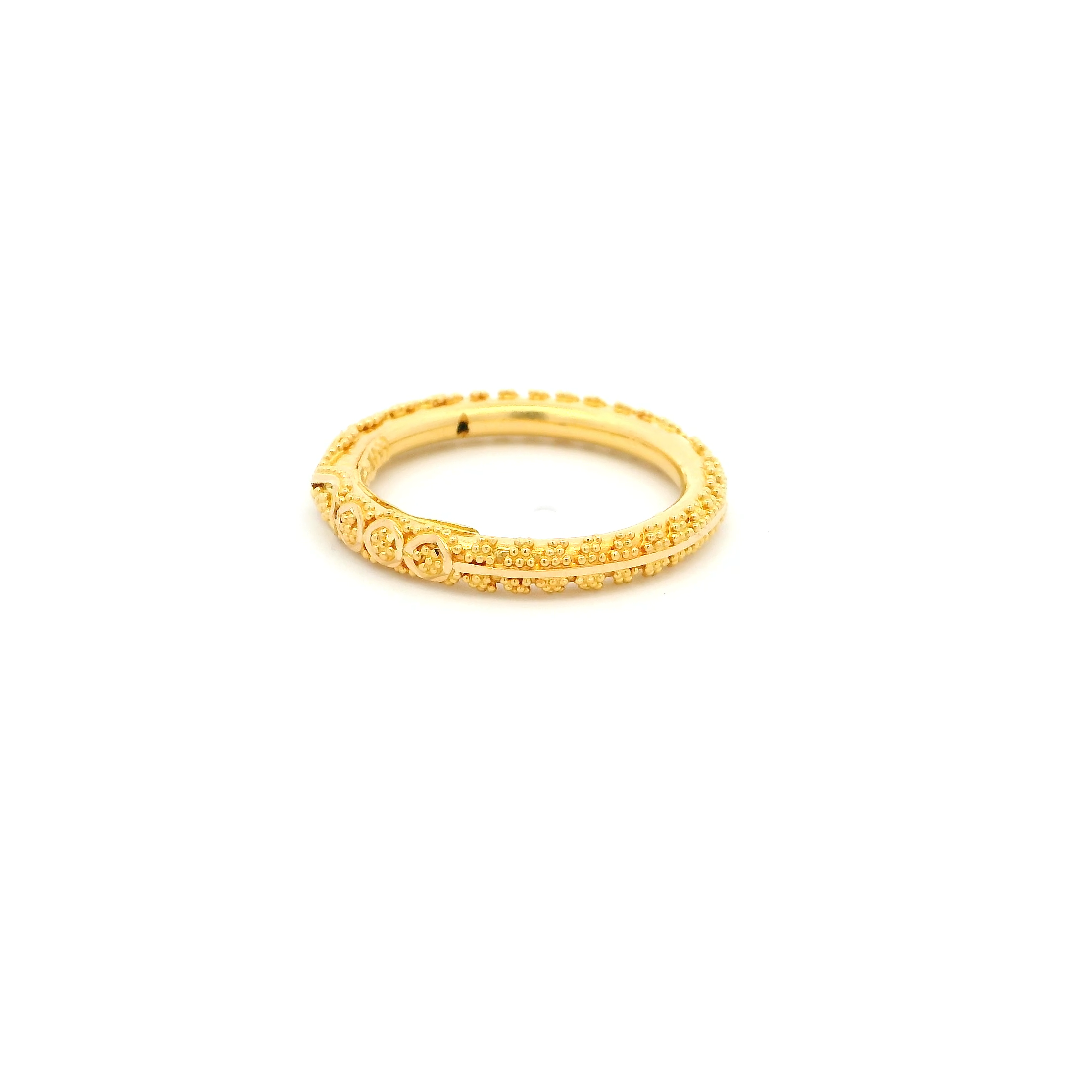 22ct Yellow Gold Filigree Design Ring with Comfort Fit – Elegant and Durable | Size N 1/2