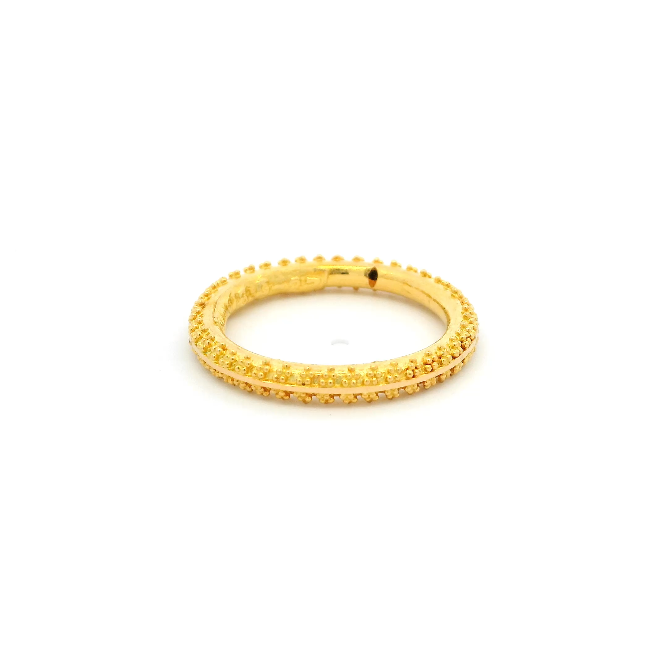 22ct Yellow Gold Filigree Work Ring with Comfort Fit Finish – Elegant & Stylish | Size O