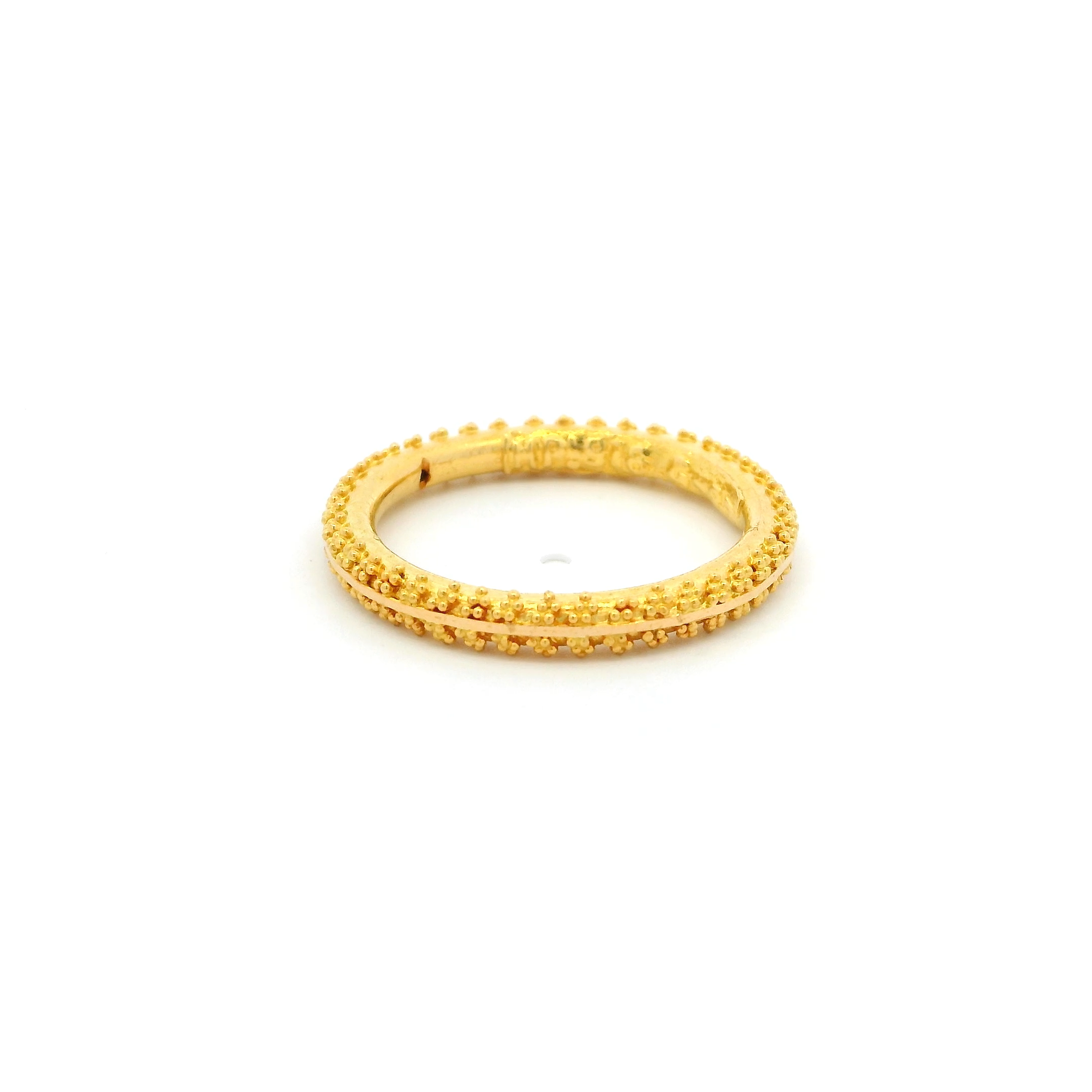 22ct Yellow Gold Filigree Work Ring with Comfort Fit Finish – Elegant & Stylish | Size O