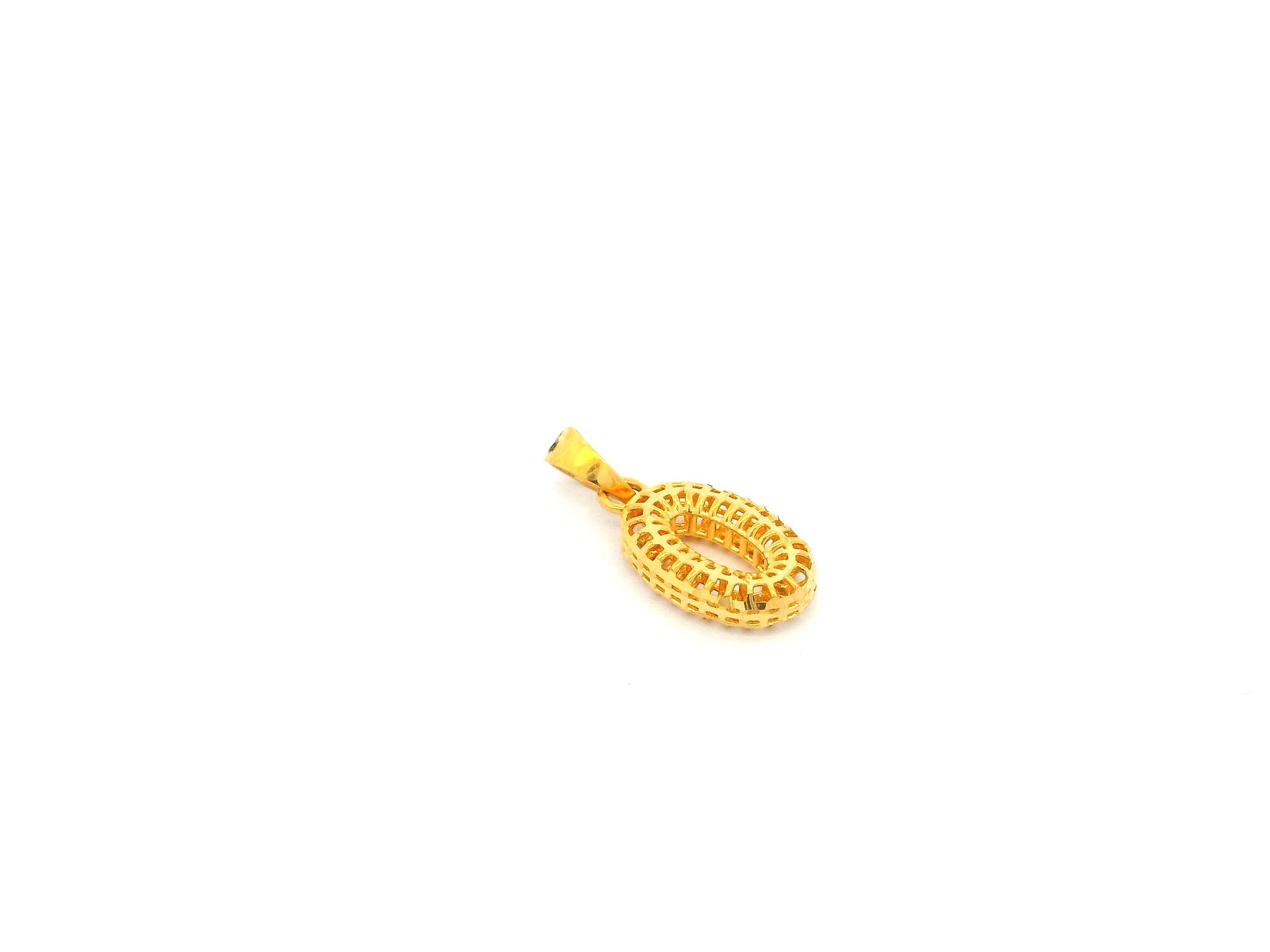 Exquisite 22ct Yellow Gold Jaali Design Pendant – Intricate and Elegant