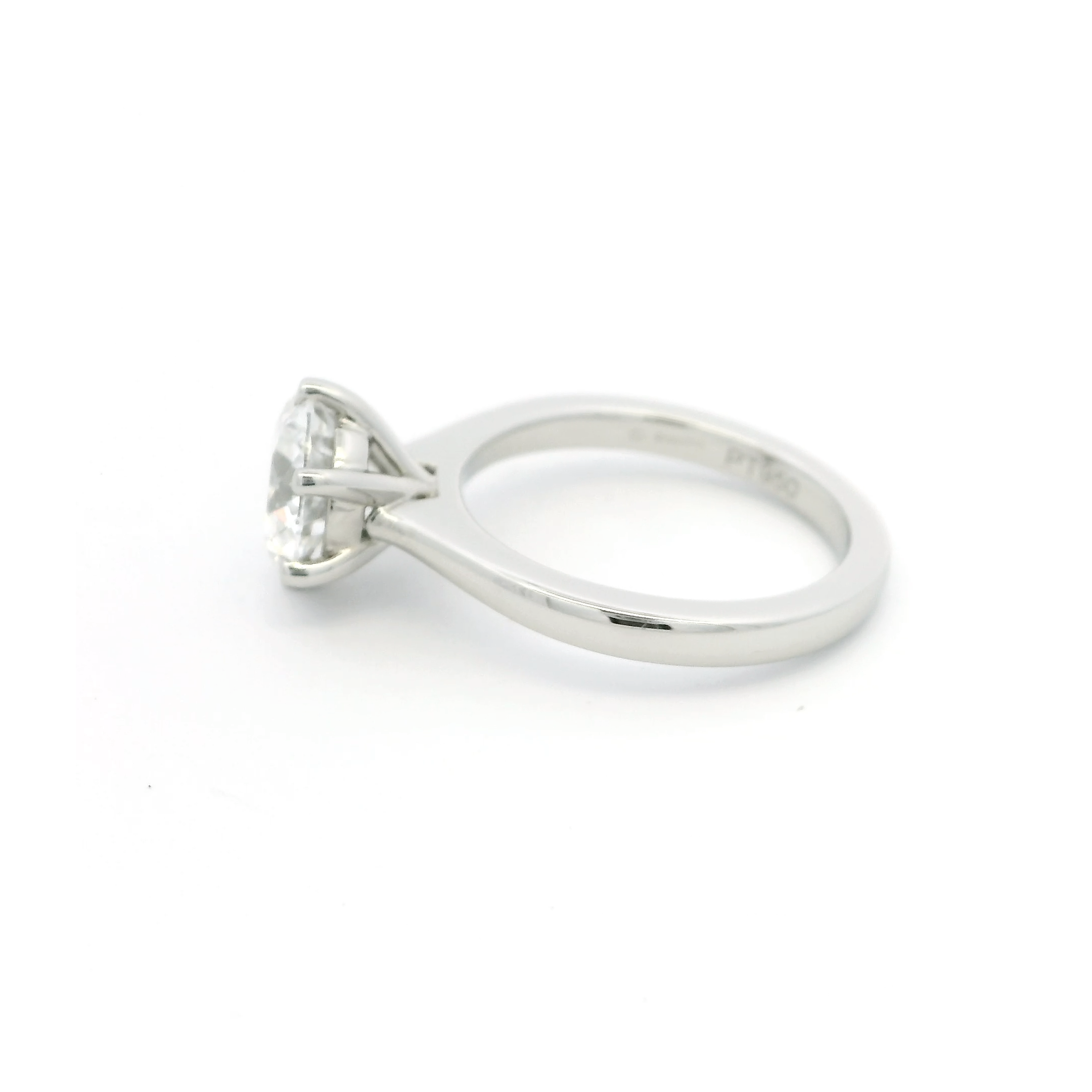 Platinum Laboratory-Grown Six Claw Setting Solitaire Diamond Engagement Ring