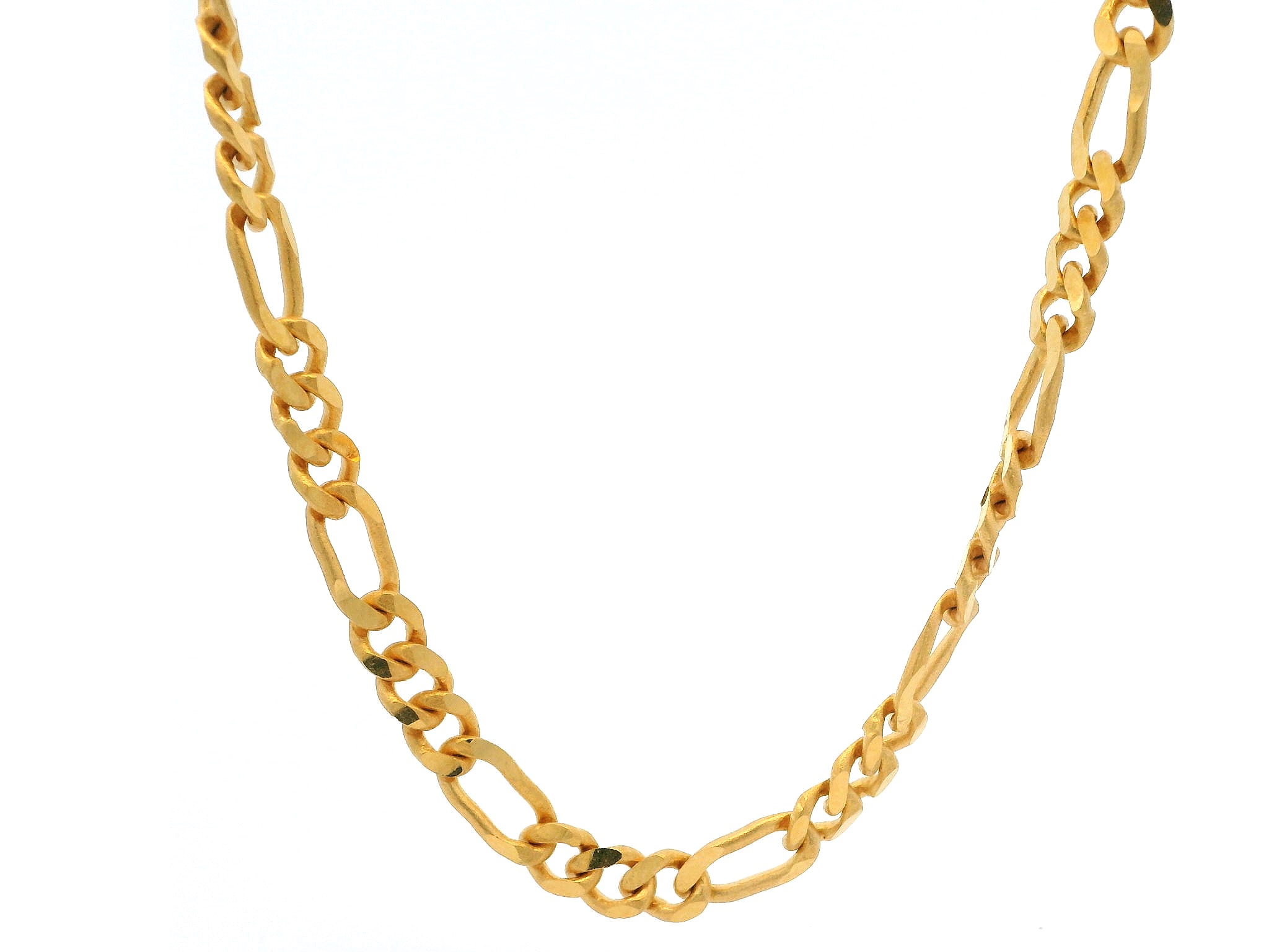 22ct Yellow Gold Figaro Chain with Lobster Clasp – Classic & Stylish Gold Necklace