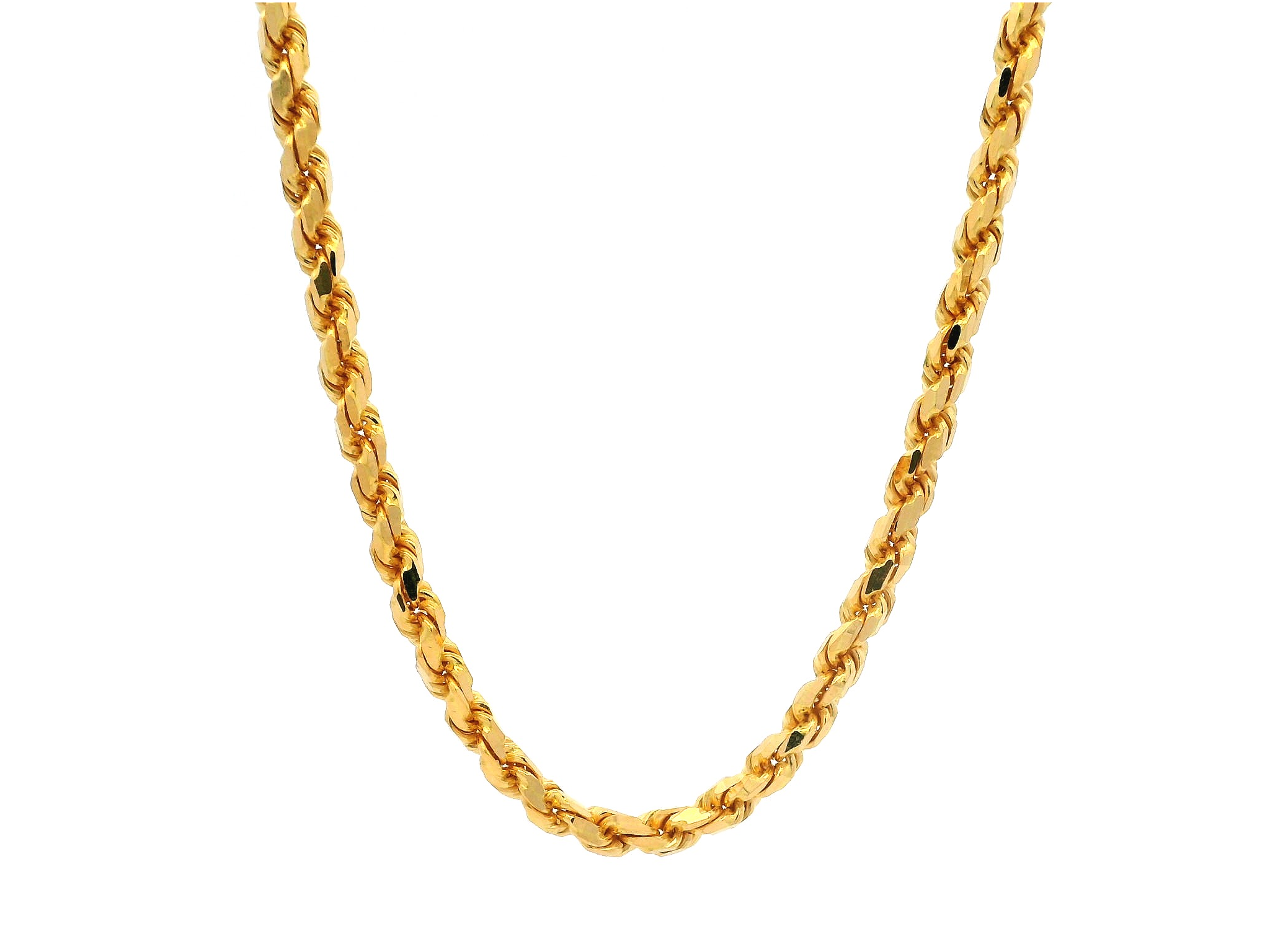 Elegant 22ct Gold Solid Rope Chain with Secure Lobster Clasp – Premium Jewellery | 21 Inches