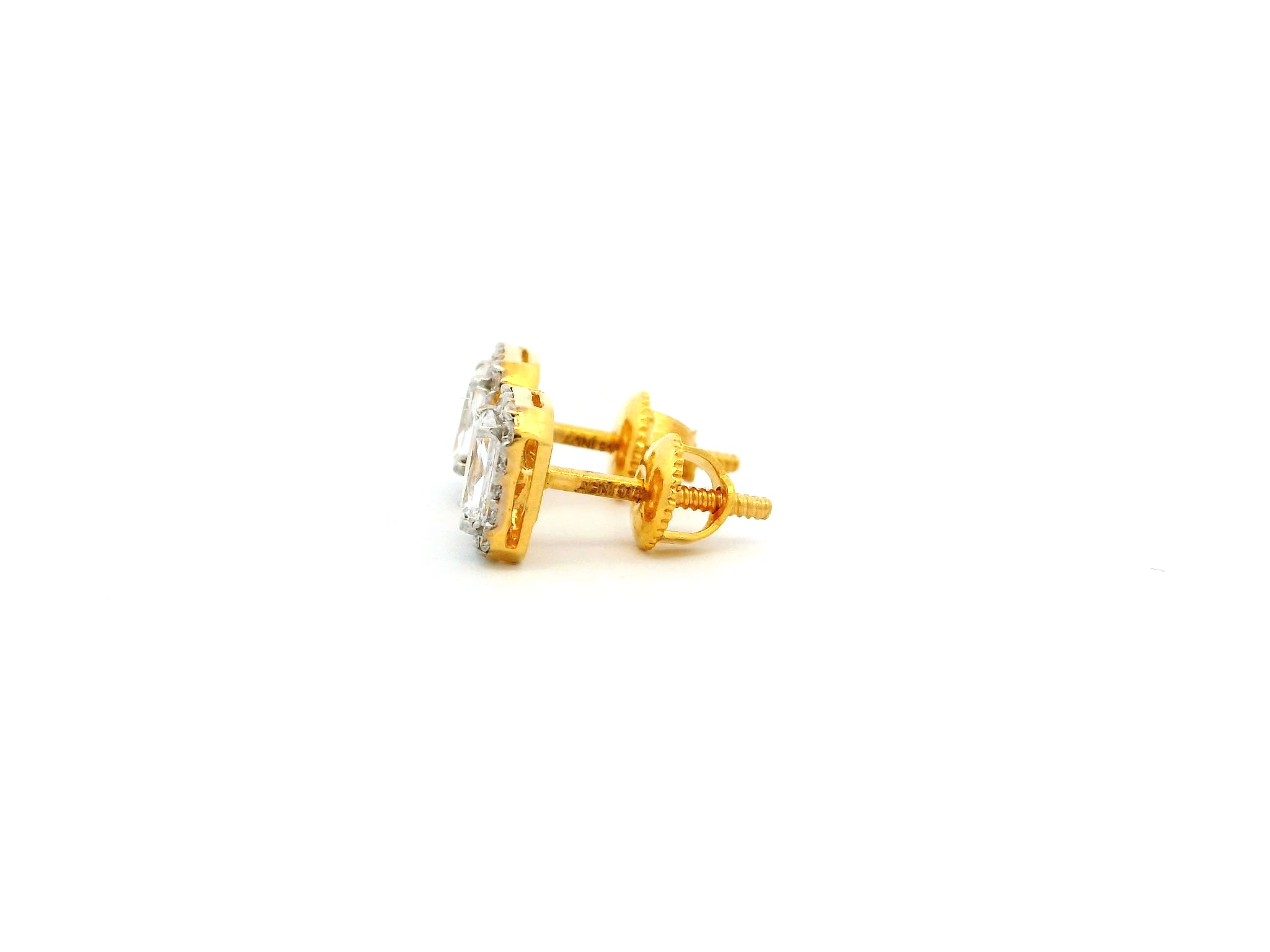 22ct Yellow Gold Earrings with Cubic Zirconia Stones | Stunning Gold Jewellery