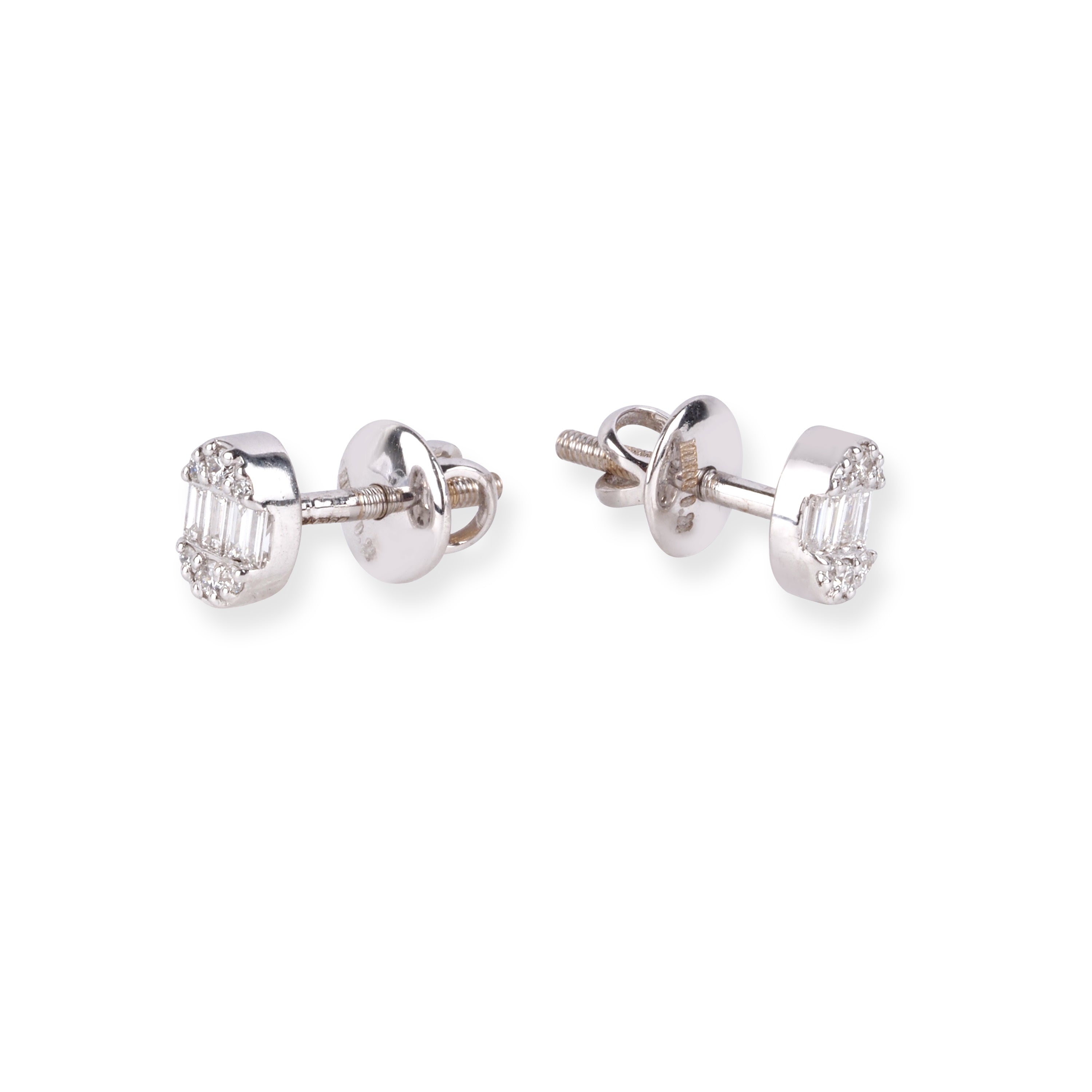 18ct White Gold Diamond Stud Earrings MCS7712