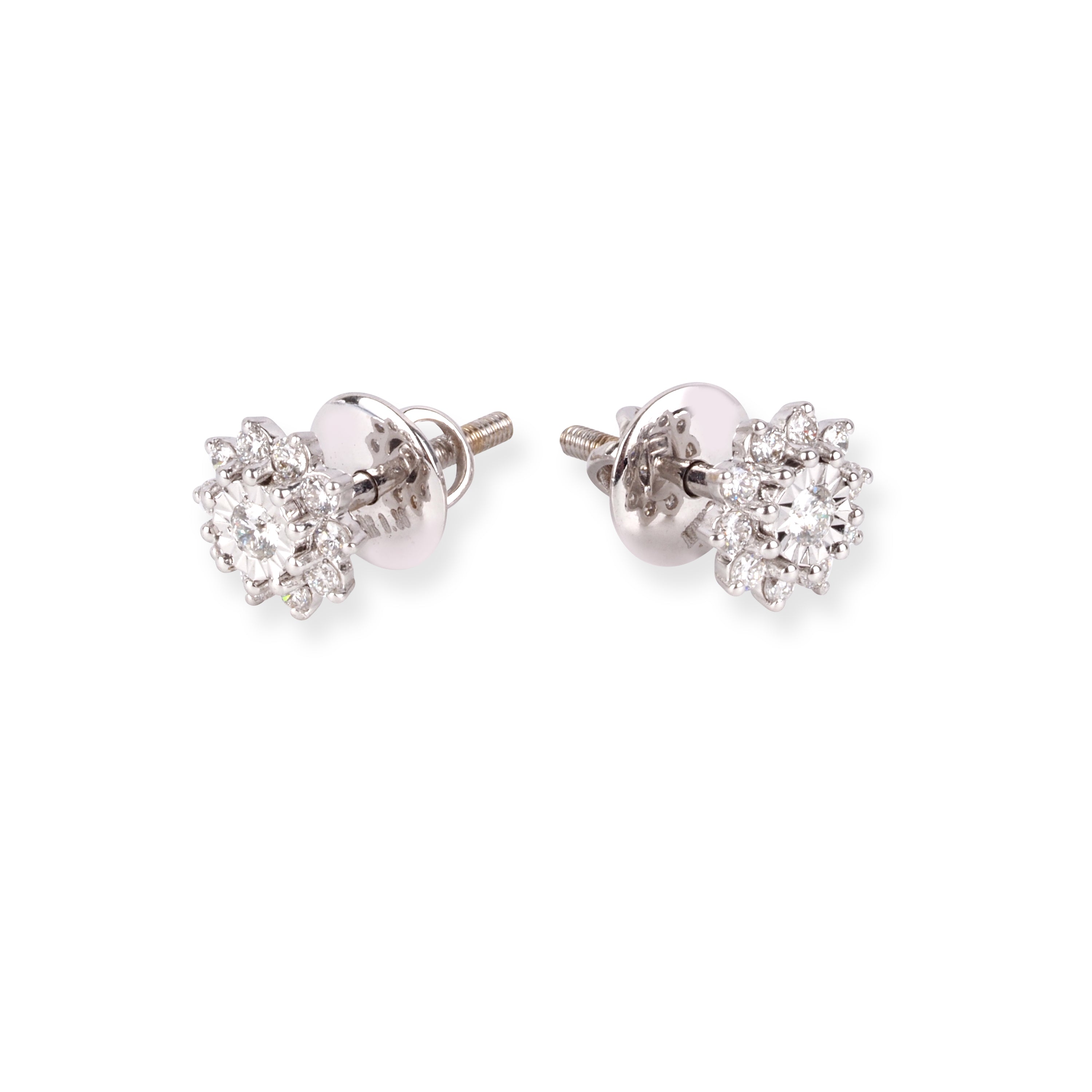 18ct White Gold Diamond Stud Earrings MCS7713