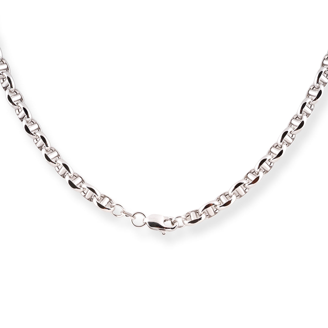 18ct White Gold Rolo Chain with Lobster Clasp C-7049