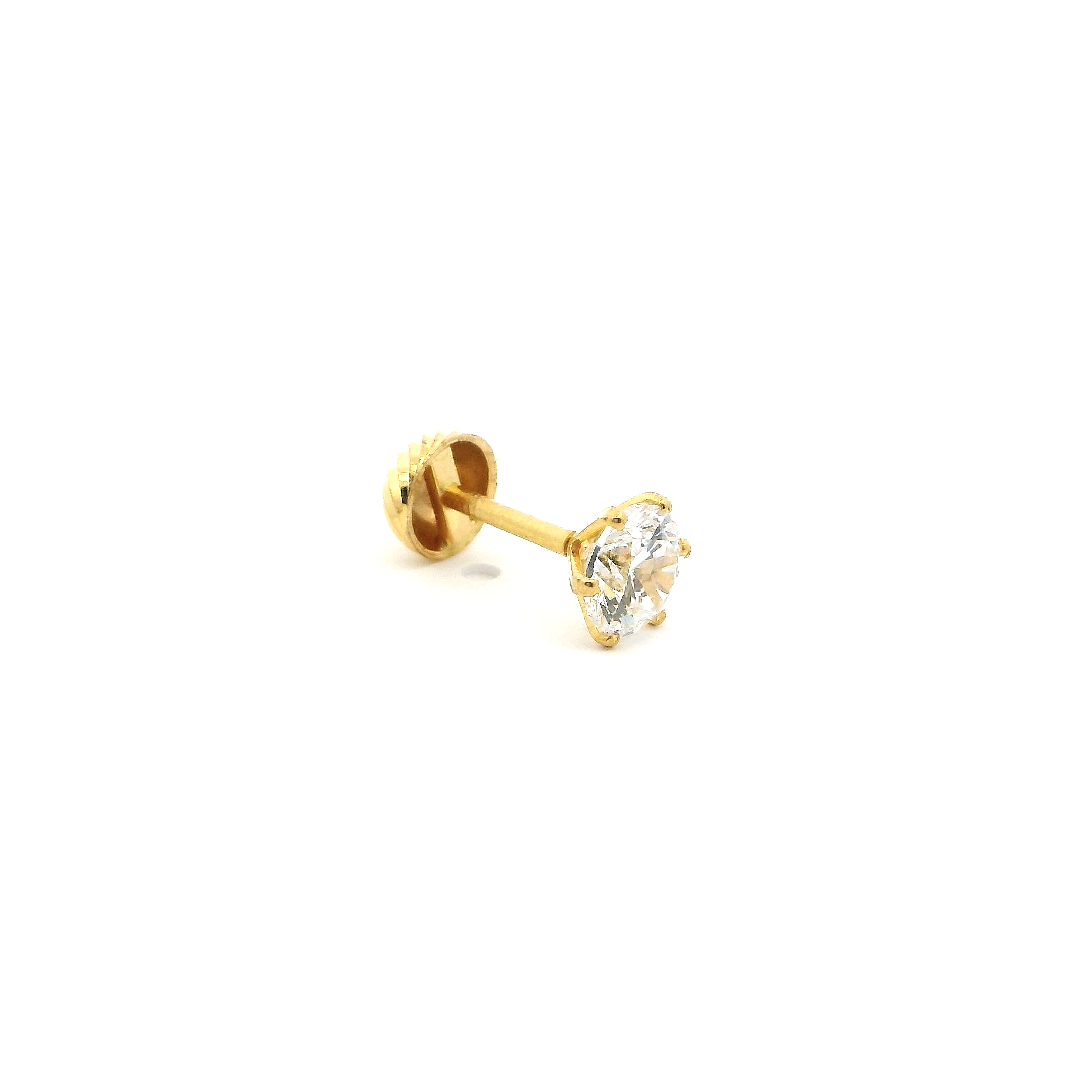 18ct Yellow Gold Double-Sided Screw Back Labret Stud