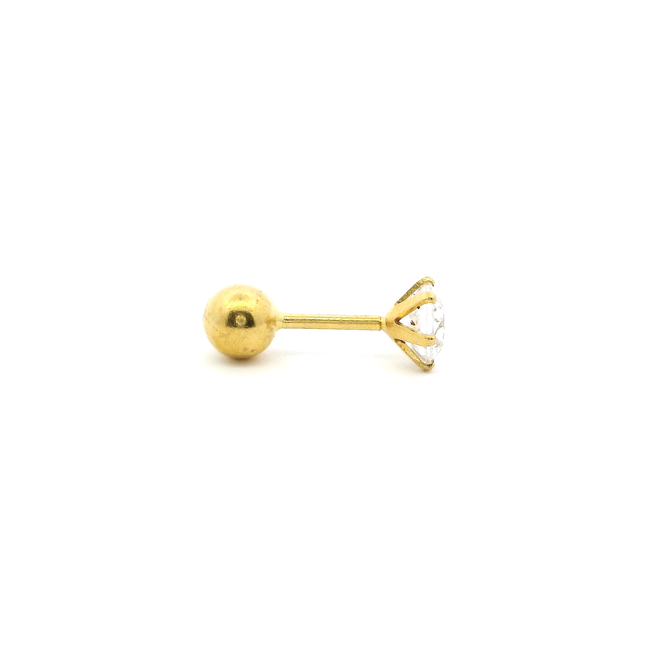 18ct Yellow Gold Double-Sided Screw Back Labret Stud