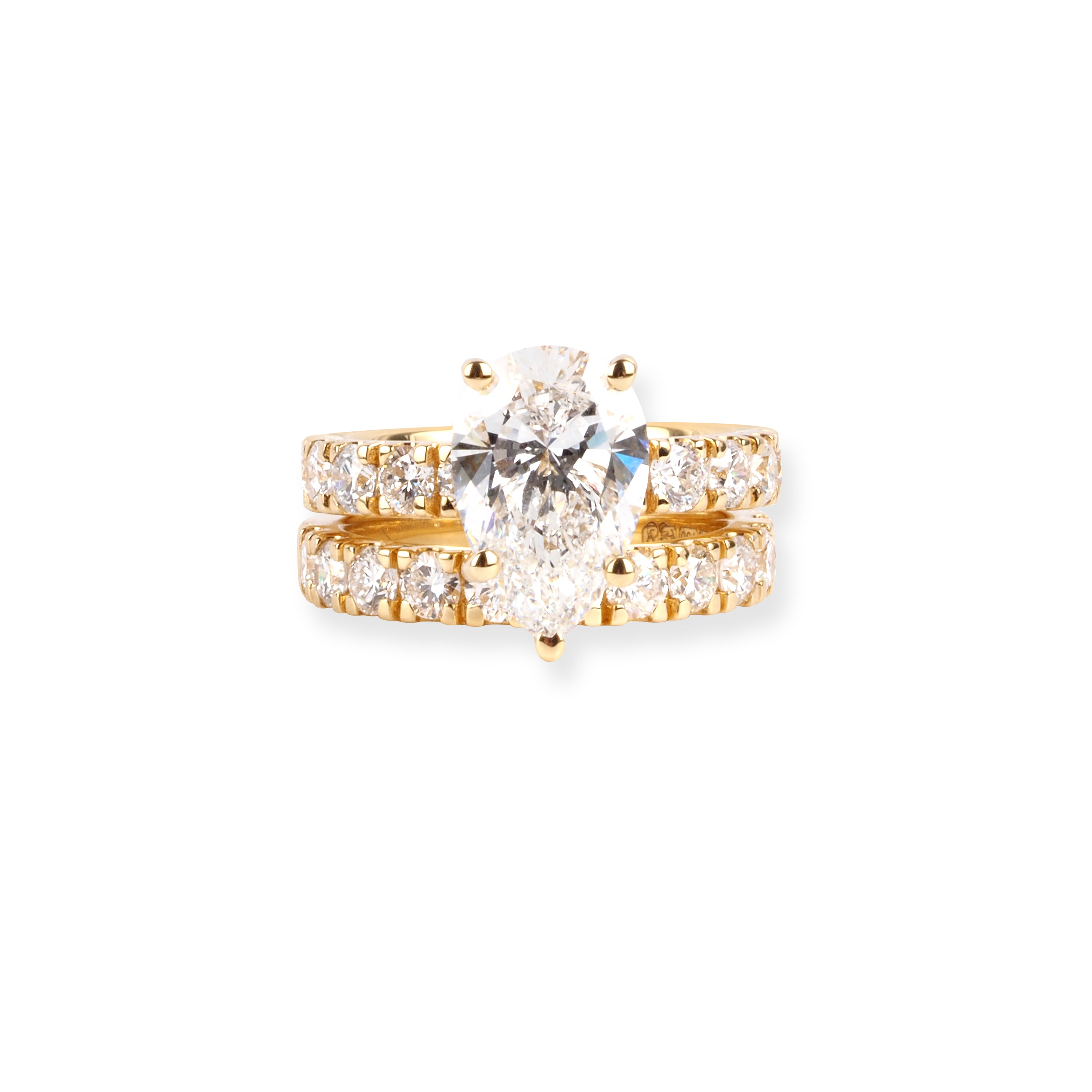 18ct Yellow Gold Laboratory Grown Diamond Engagement Ring and Wedding Band Suite LR-8656