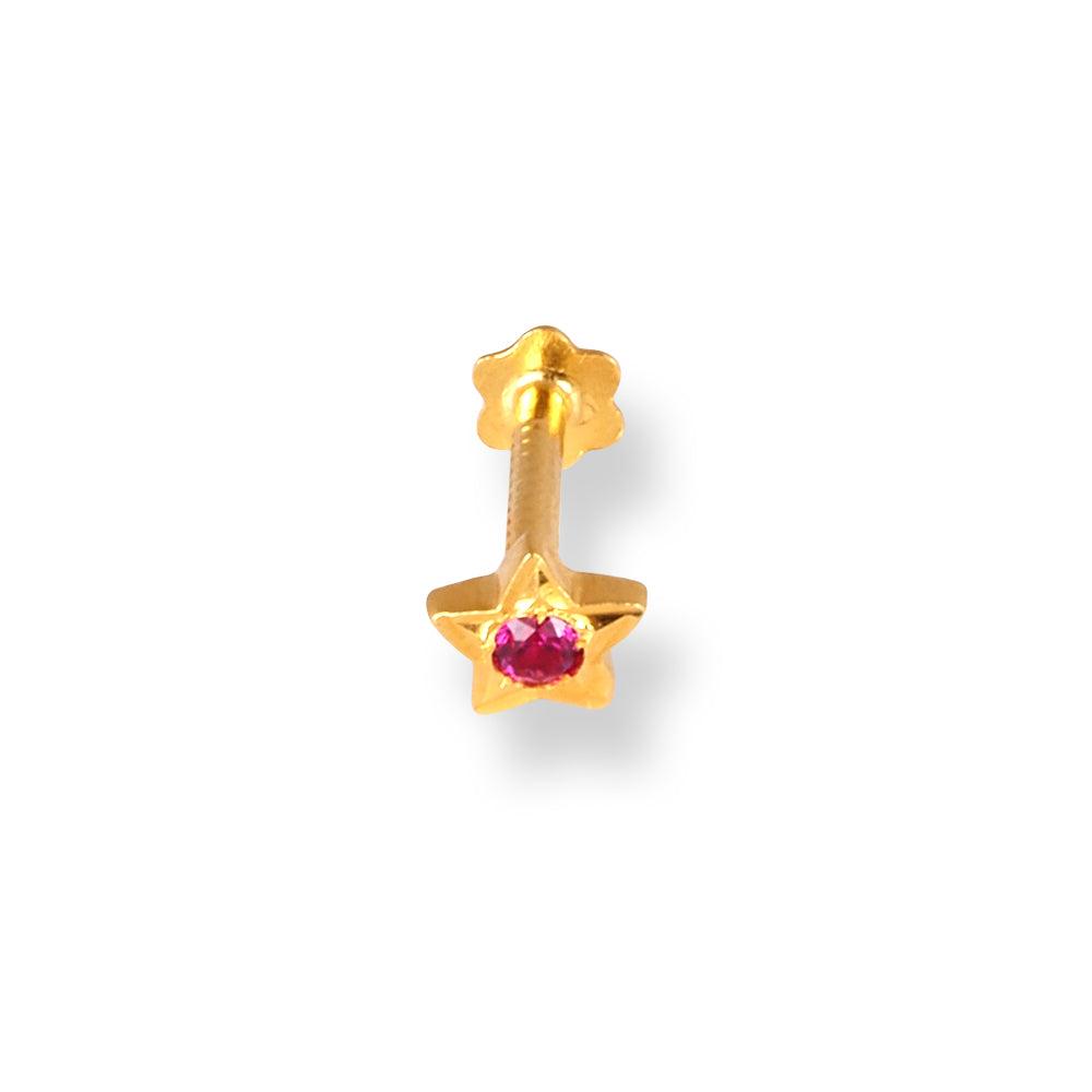 Star nose pin on sale gold