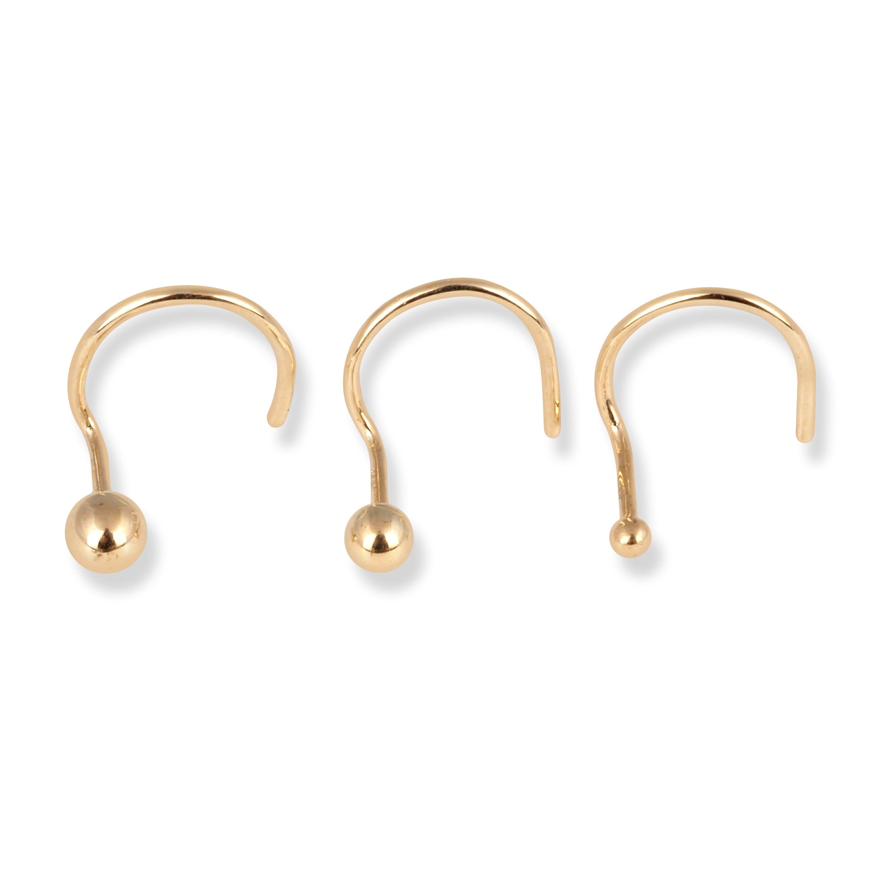 Nose piercing with gold wire hotsell