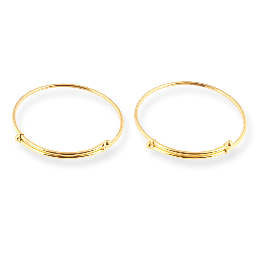 Pair of 22ct Gold Adjustable Children's Bangles CBR-8480