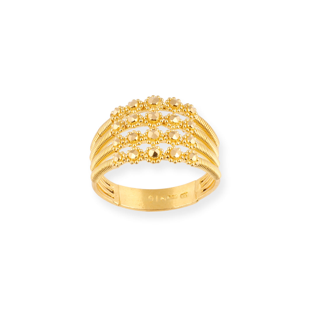 22ct Gold Filigree Ring LR-8672