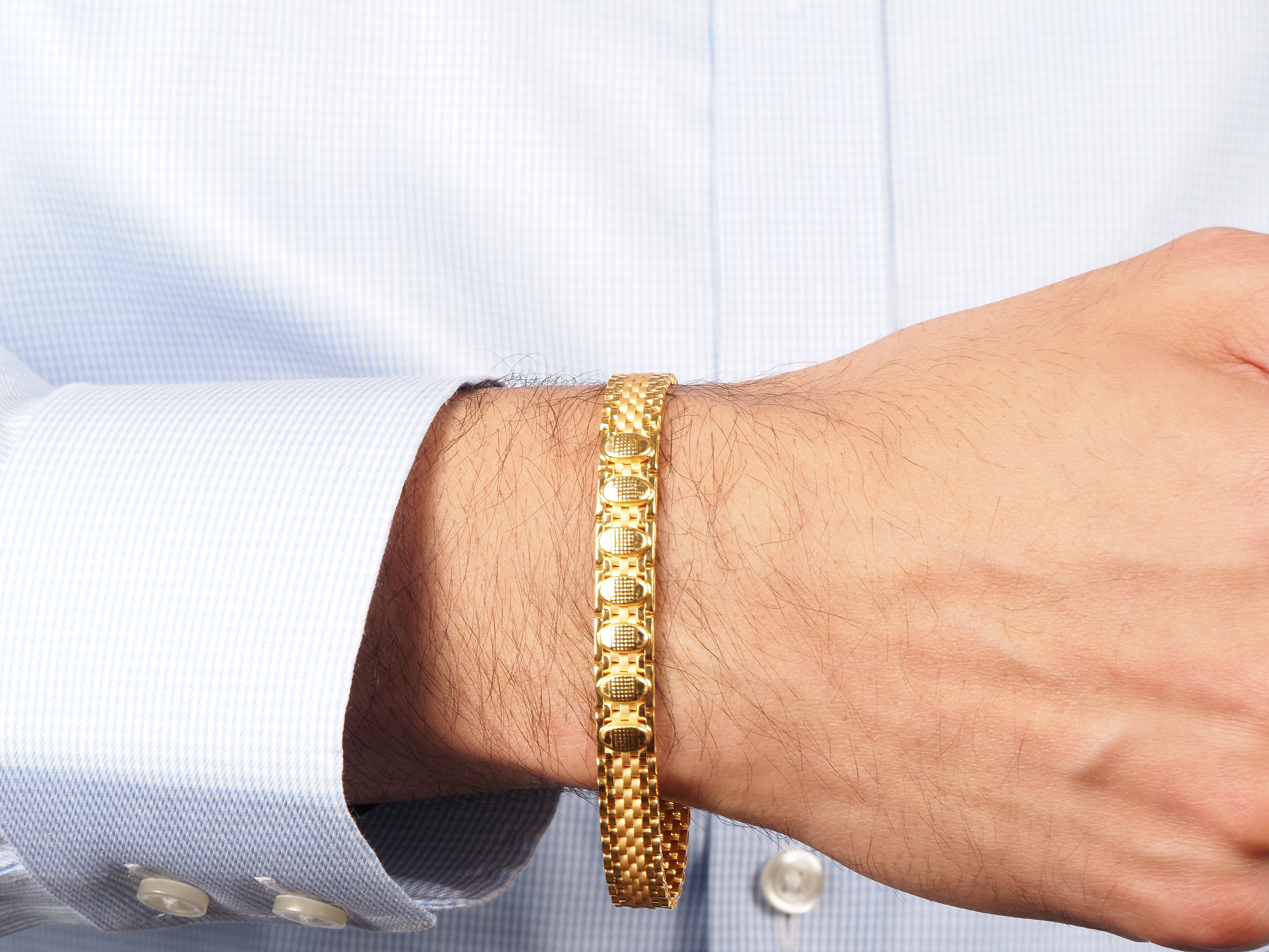 22ct Gold Gents Bracelet with S Clasp GBR-8331