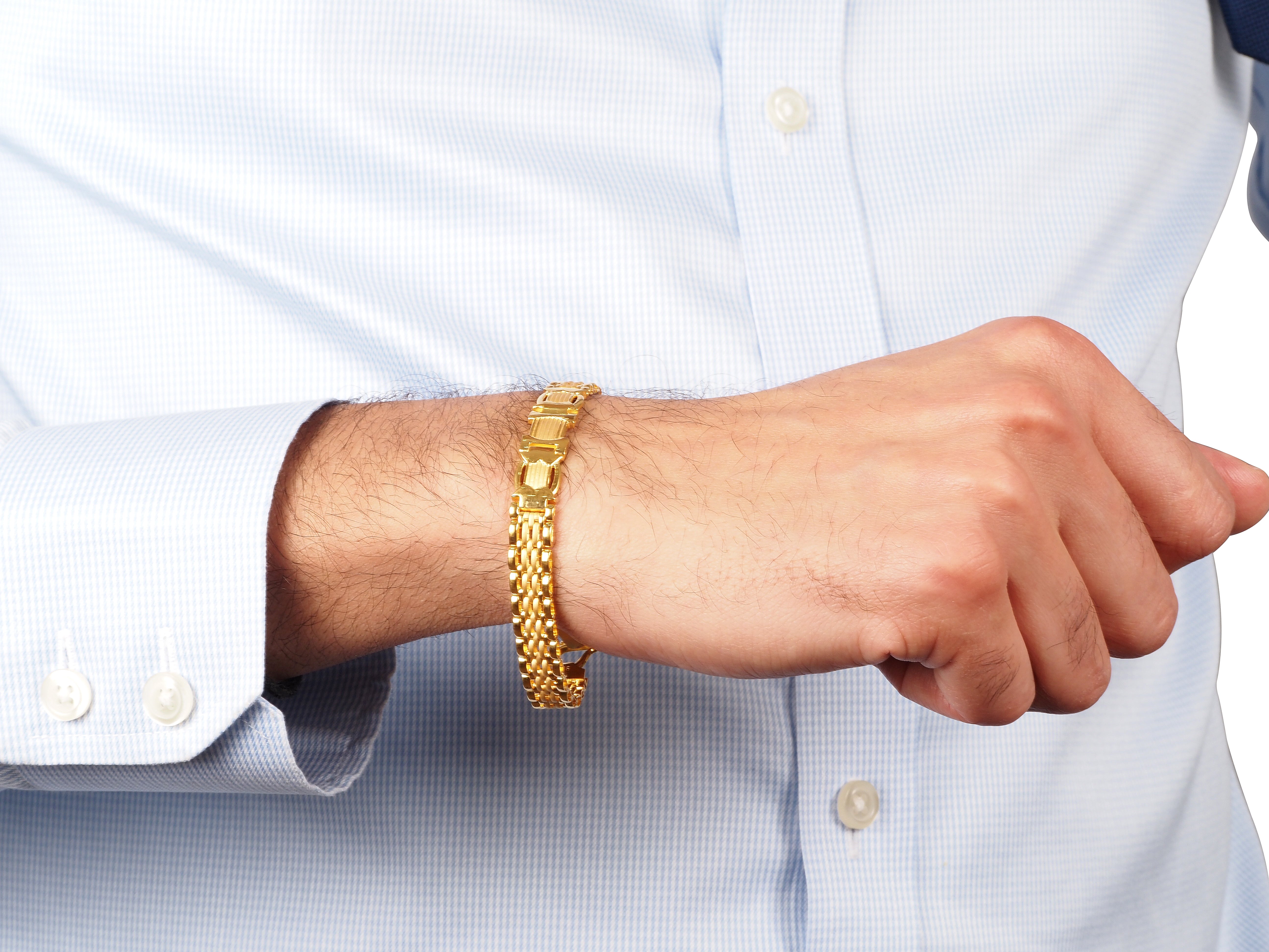 22ct Gold Gents Bracelet with S Clasp GBR-8332