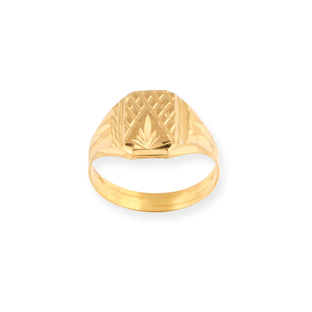 22ct Gold Gents Signet Ring GR-7897