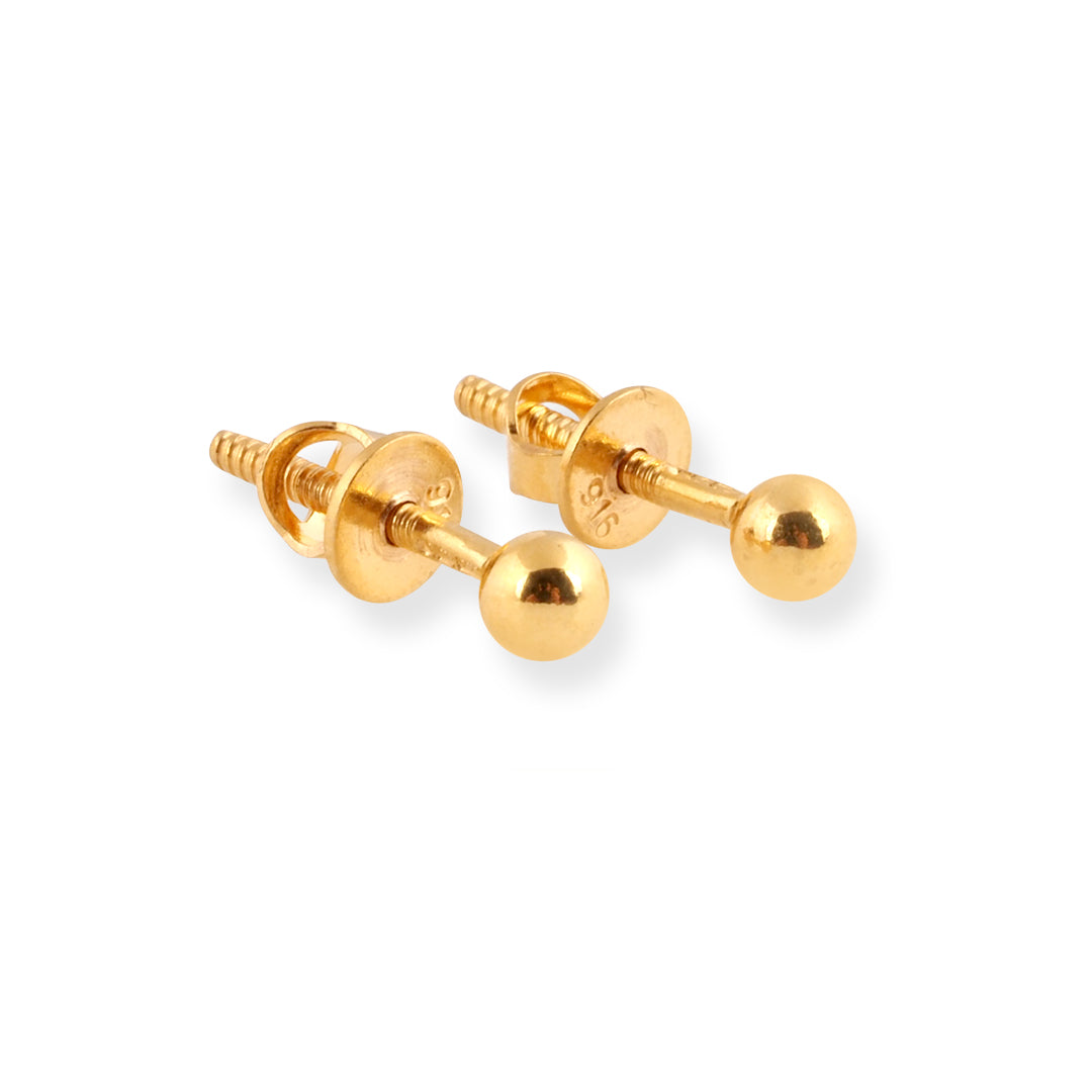 22ct Gold Stud Earrings E-4895