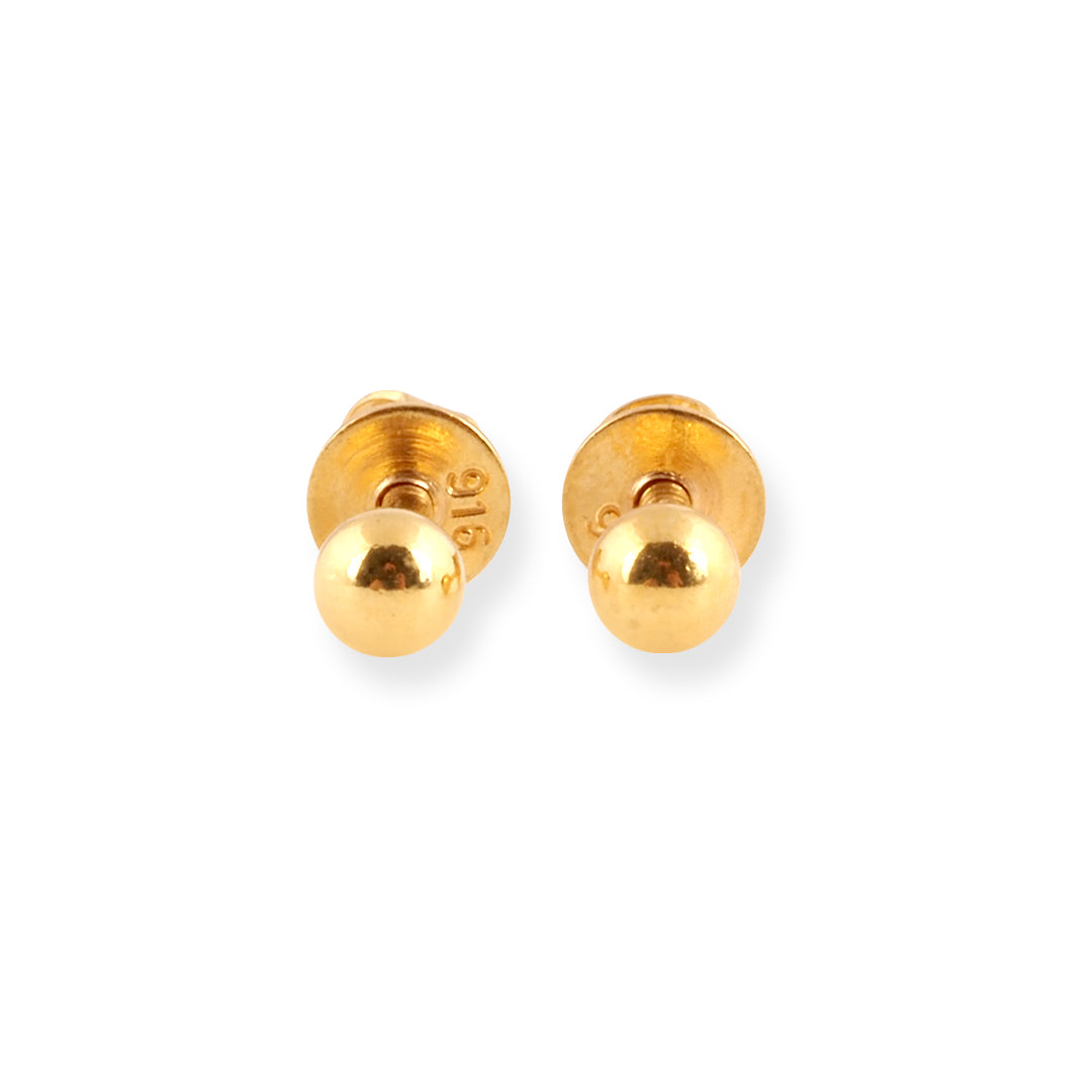 22ct Gold Stud Earrings E-4895