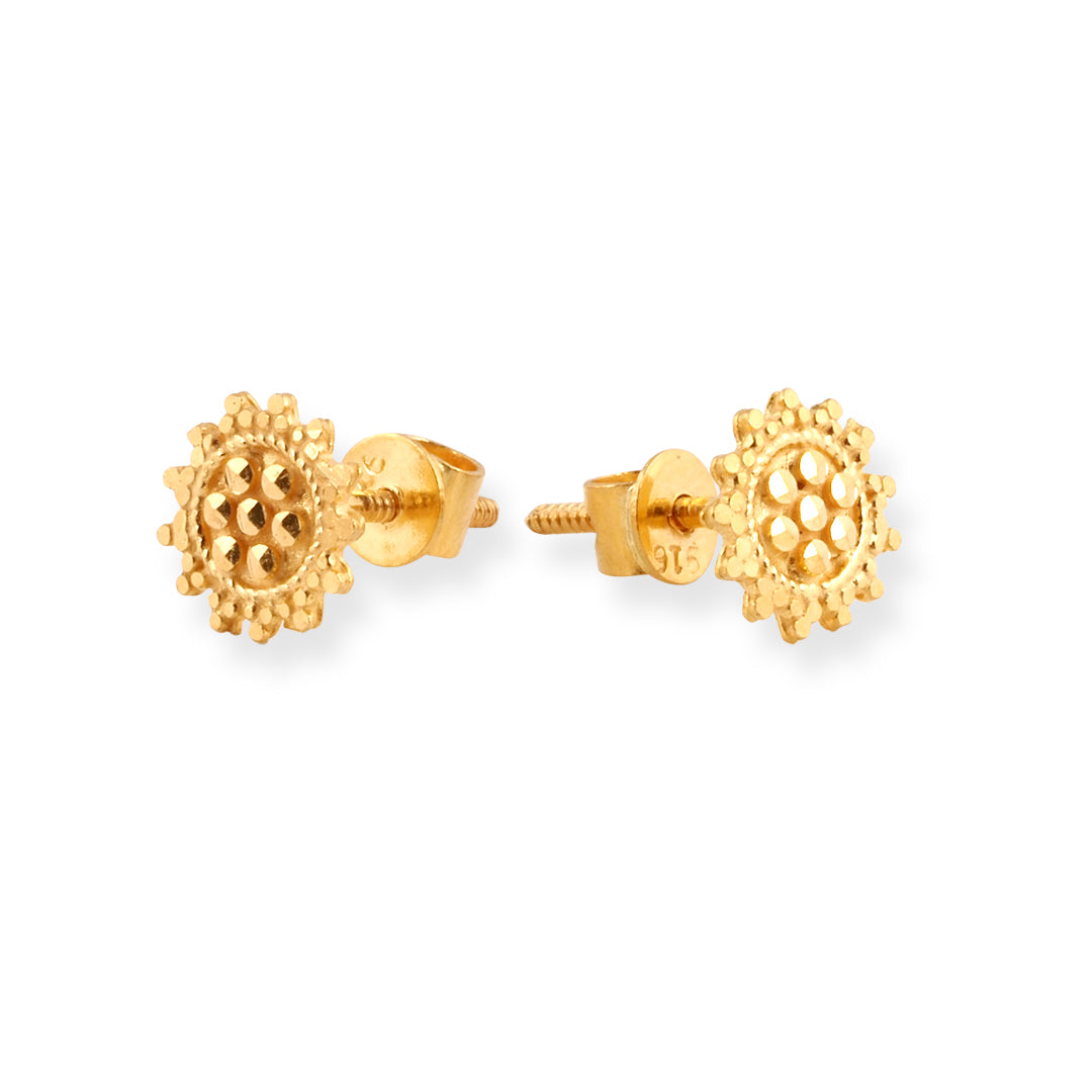 22ct Gold Stud Earrings E-8721