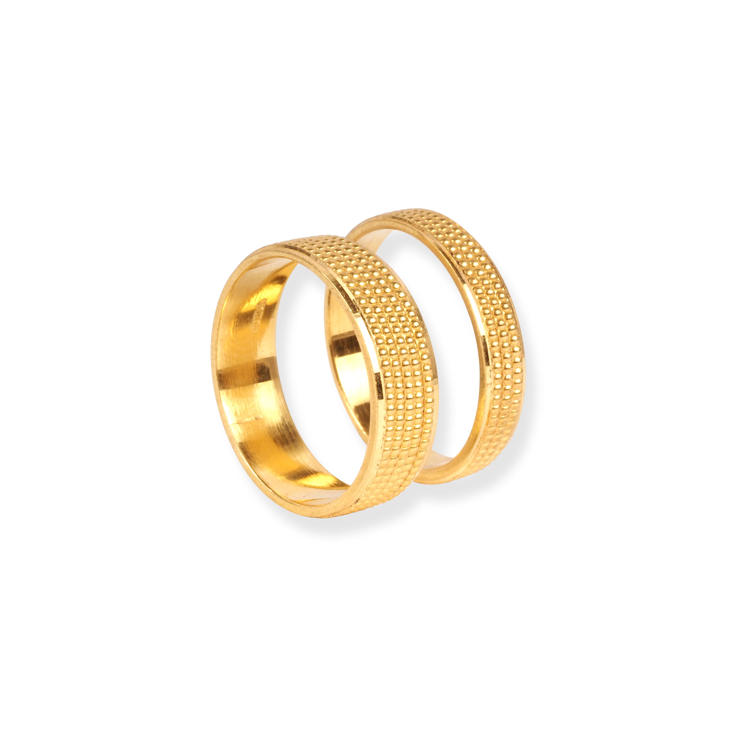 22ct Gold Wedding Band with Millgrain Design