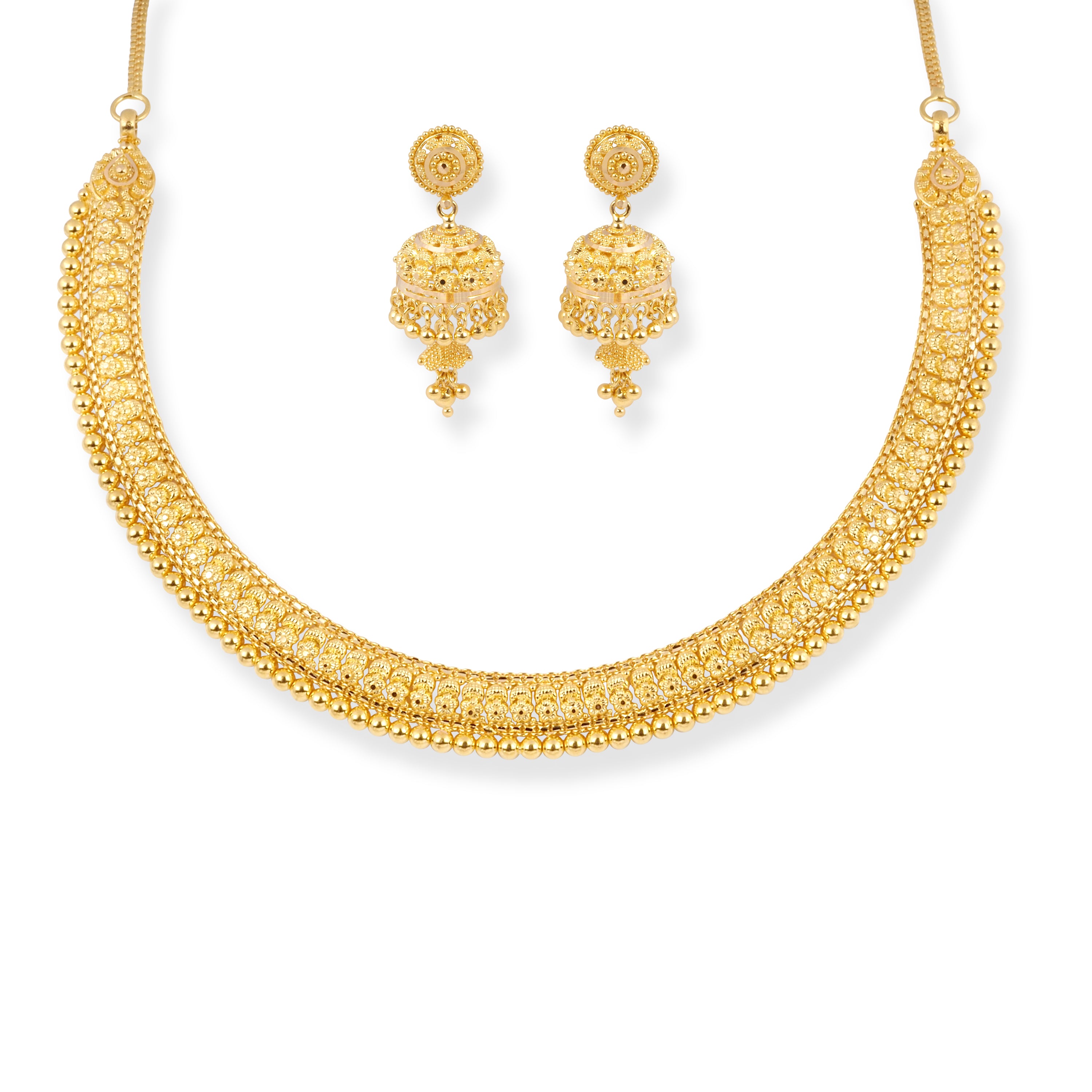 22ct Gold Choker Necklace Set