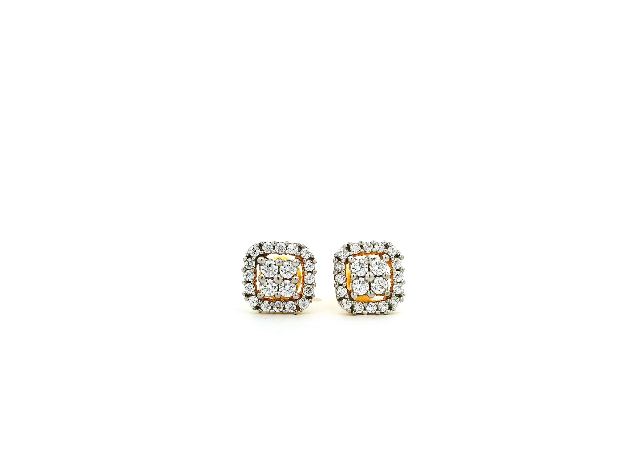 22ct Yellow Gold Earrings with Cubic Zirconia Stones | Elegant & Timeless Jewellery