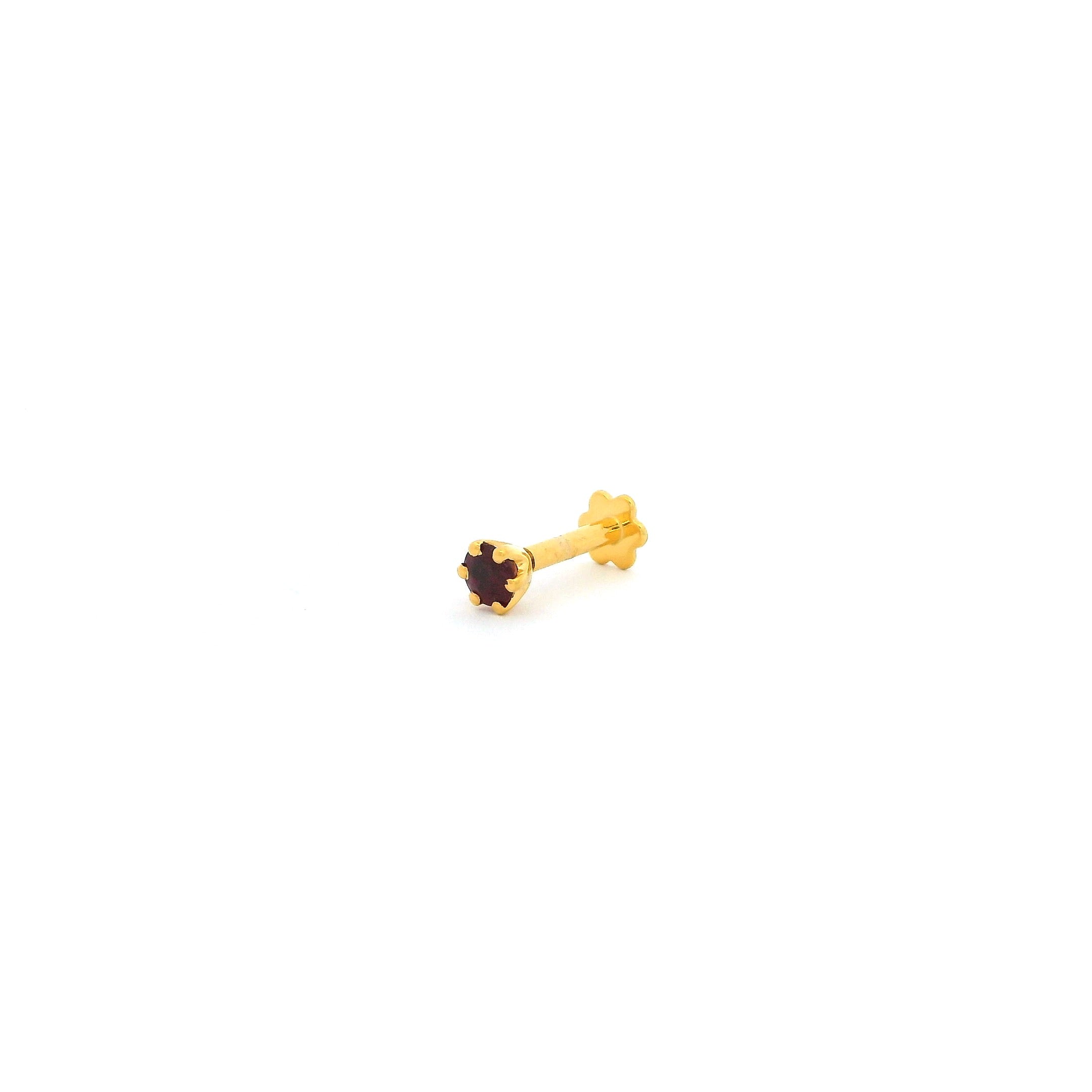 18ct Gold Emerald┋Ruby┋Sapphire Screw Back Nose Stud (0.02ct - 0.40ct)