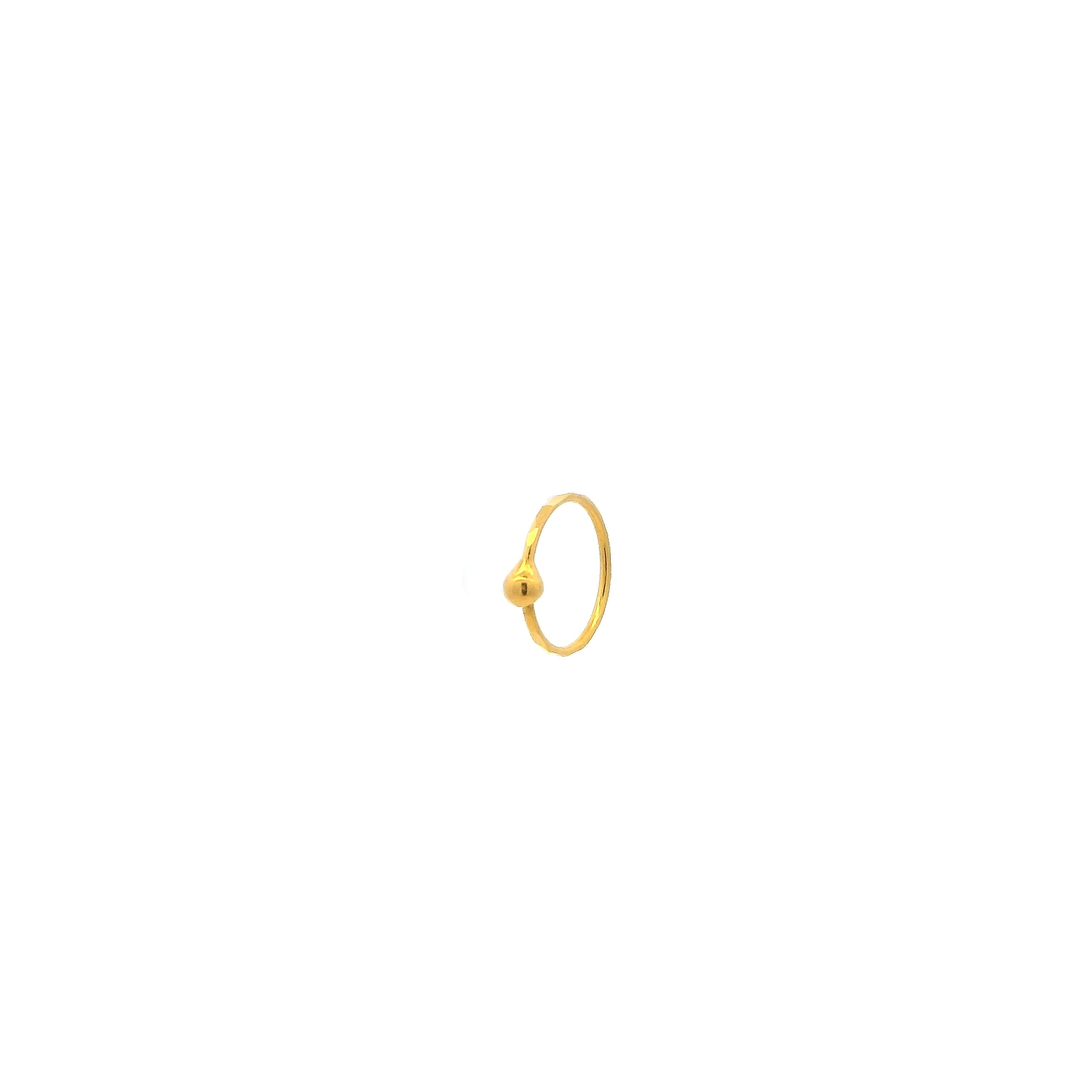 18ct Yellow Gold Nose Ring with Ball Closure.