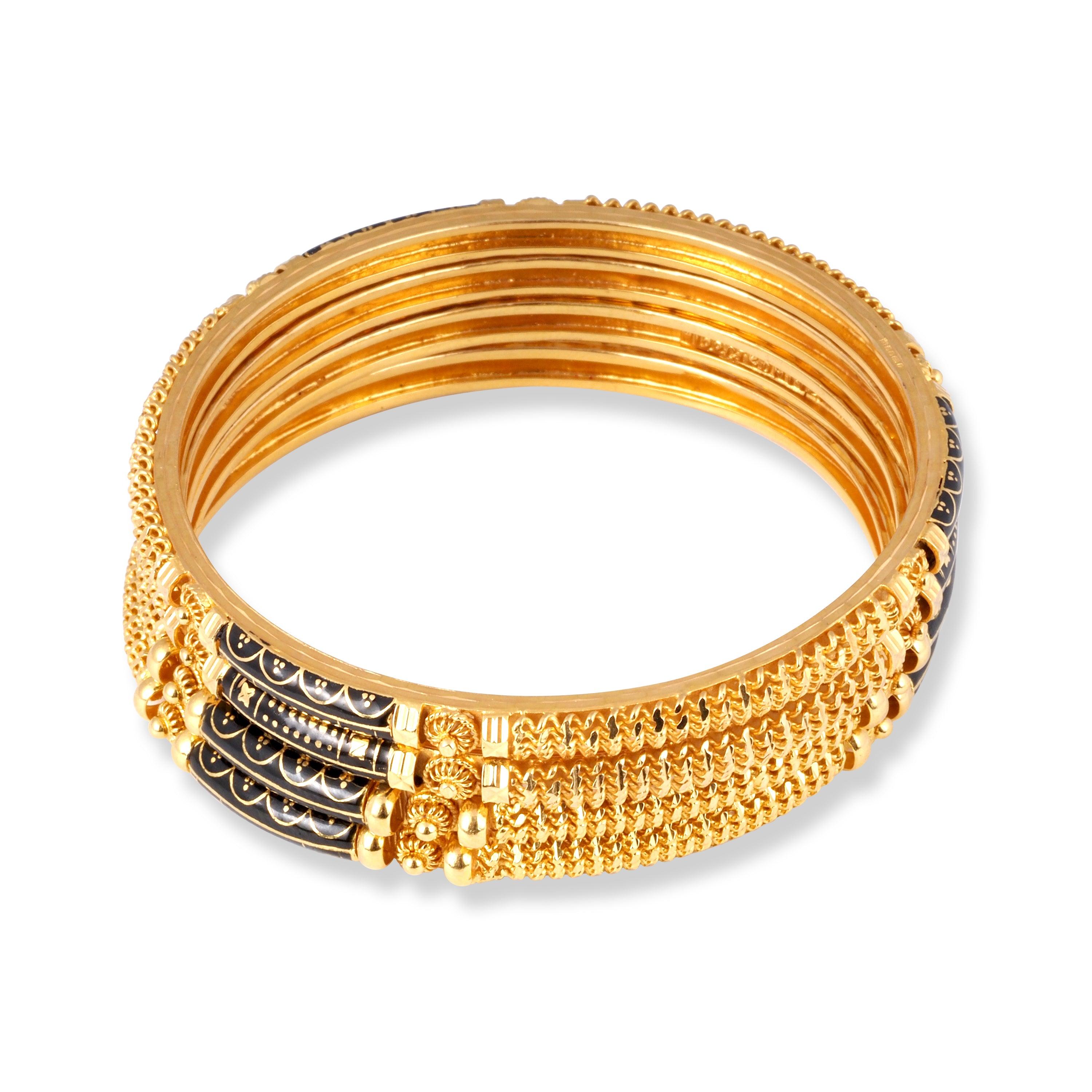 Black and gold clearance bangles