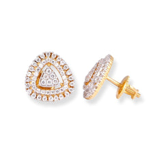 22ct Gold Pendant Set with Cubic Zirconia Stones - 8543 - Minar Jewellers