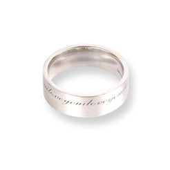 Platinum Gents 'I Love You' Engraved Wedding Band GR-4739 - Minar Jewellers