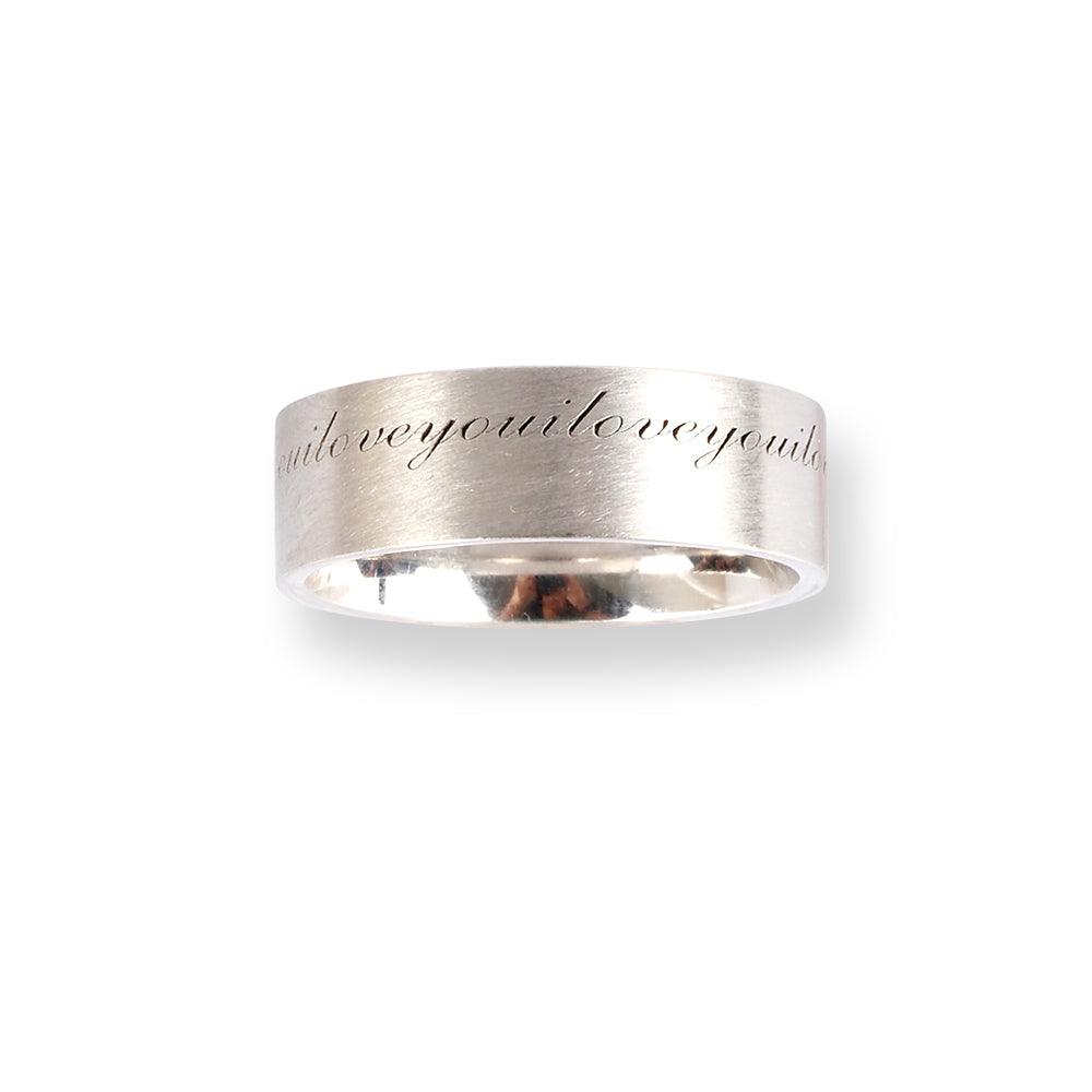 Platinum Gents 'I Love You' Engraved Wedding Band GR-4739 - Minar Jewellers