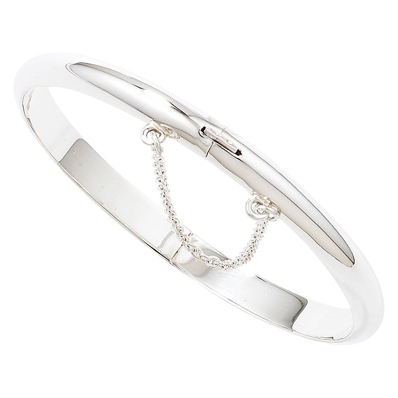 Elegant Silver 4mm Baby Bangle – Perfect Gift for Little Ones