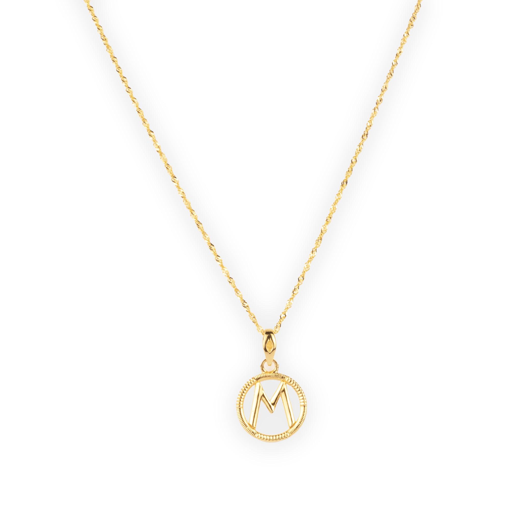 Circle on sale initial pendant