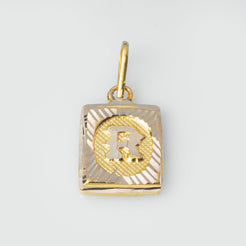 'R' 22ct Gold Initial Pendant P-7495-R - Minar Jewellers
