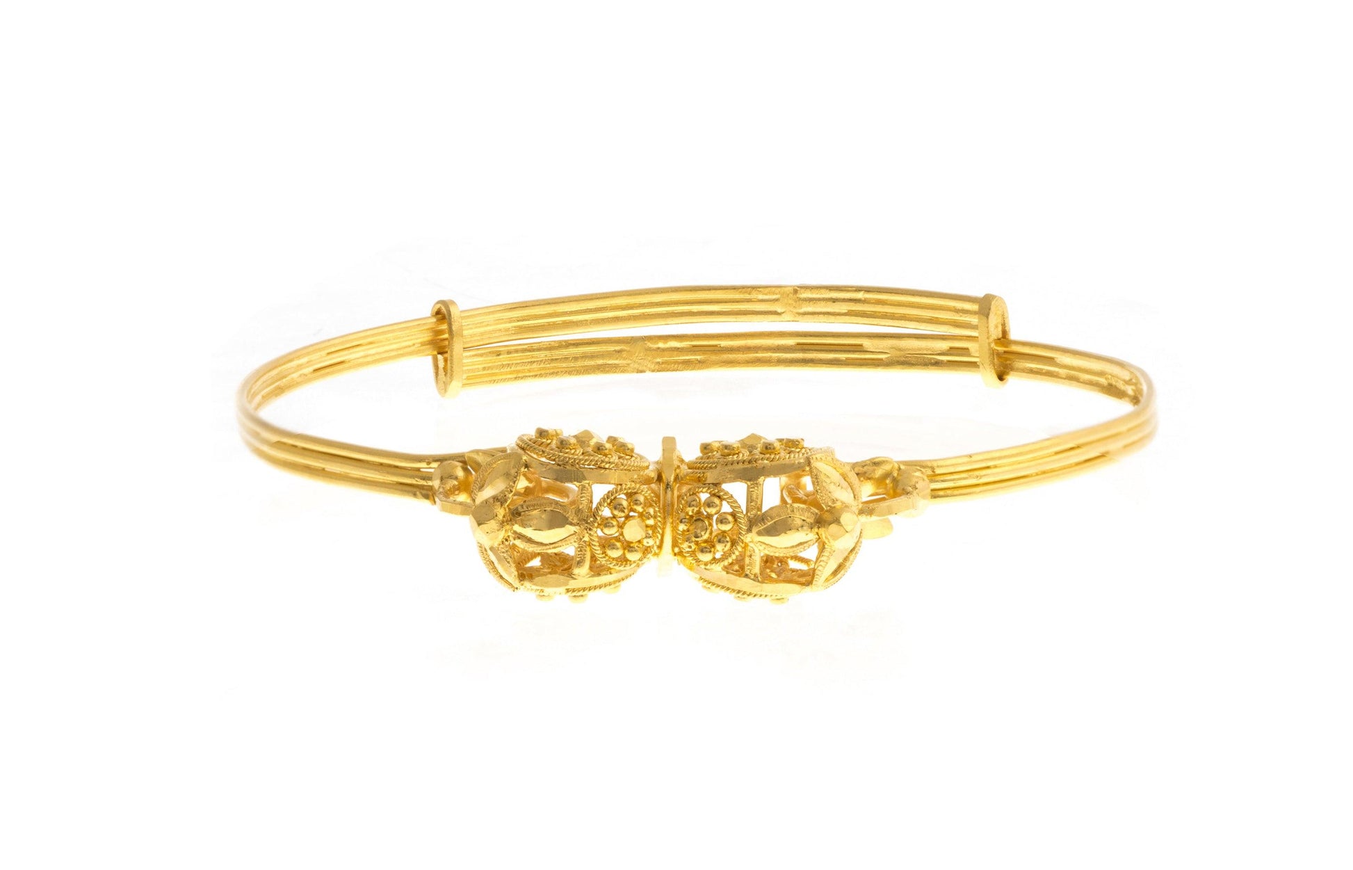 Hand Finished 22ct Yellow Gold Children's Bangle (9.6g) B-1394 - Minar Jewellers