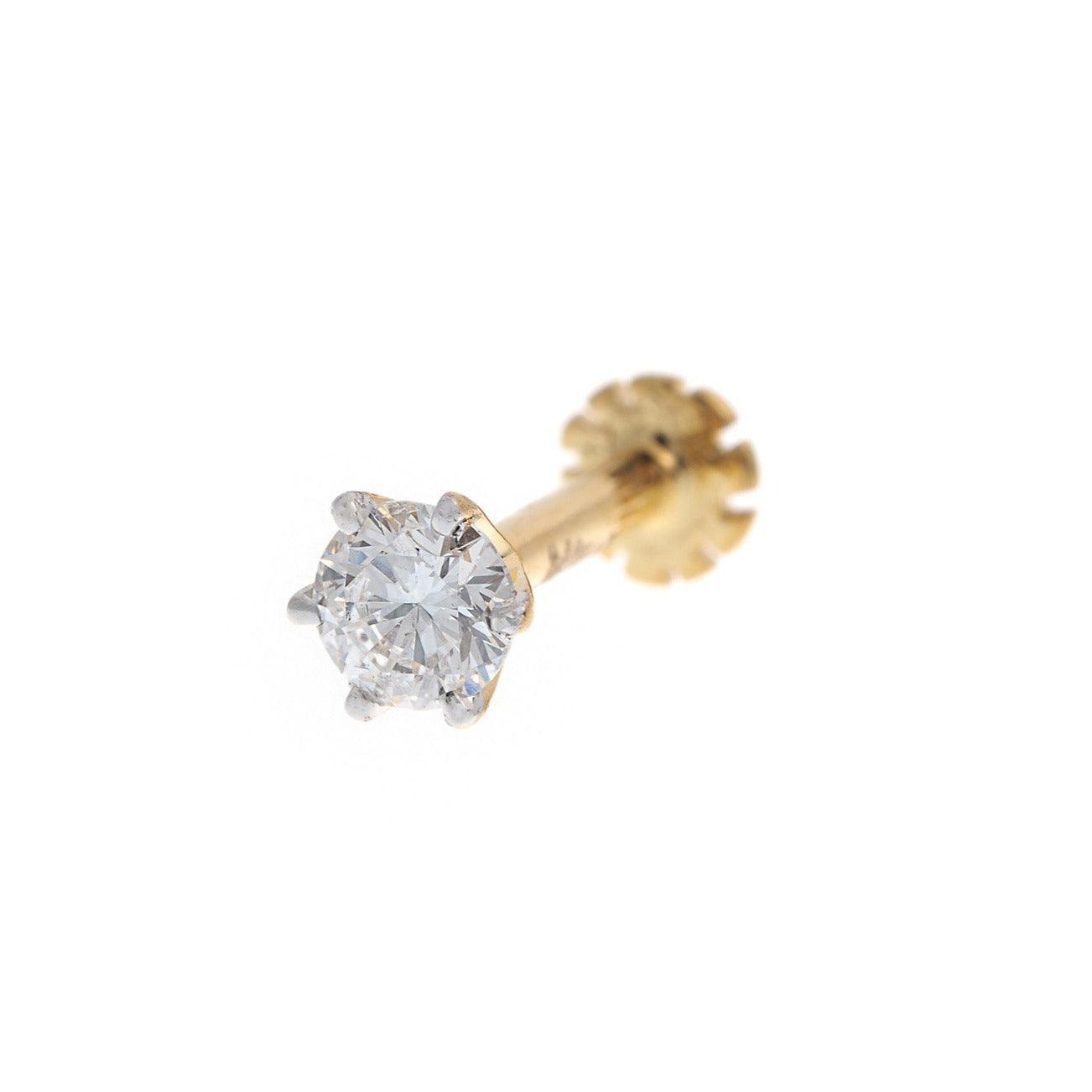 Diamond nose stud sales screw back