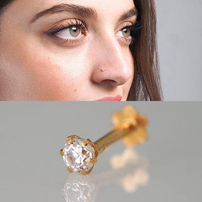 4mm Dome 14K Gold Nose Ring – FreshTrends