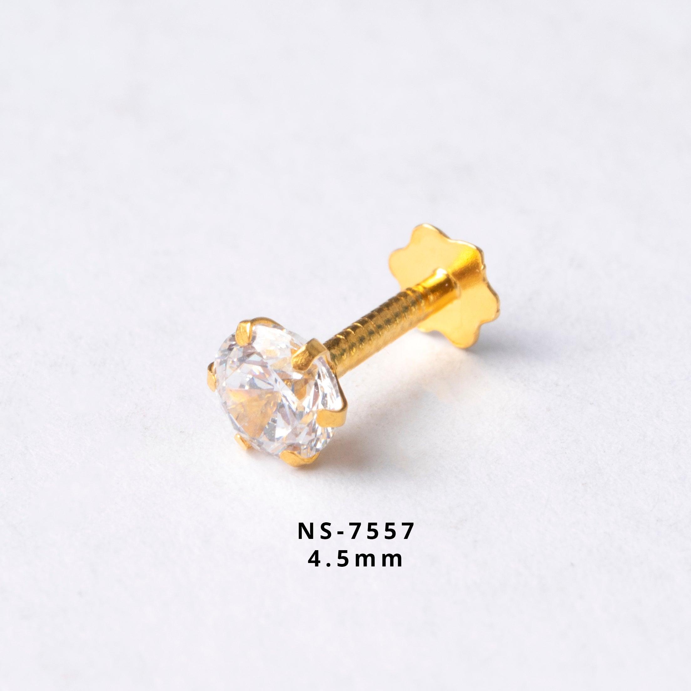 Yellow gold nose stud hotsell